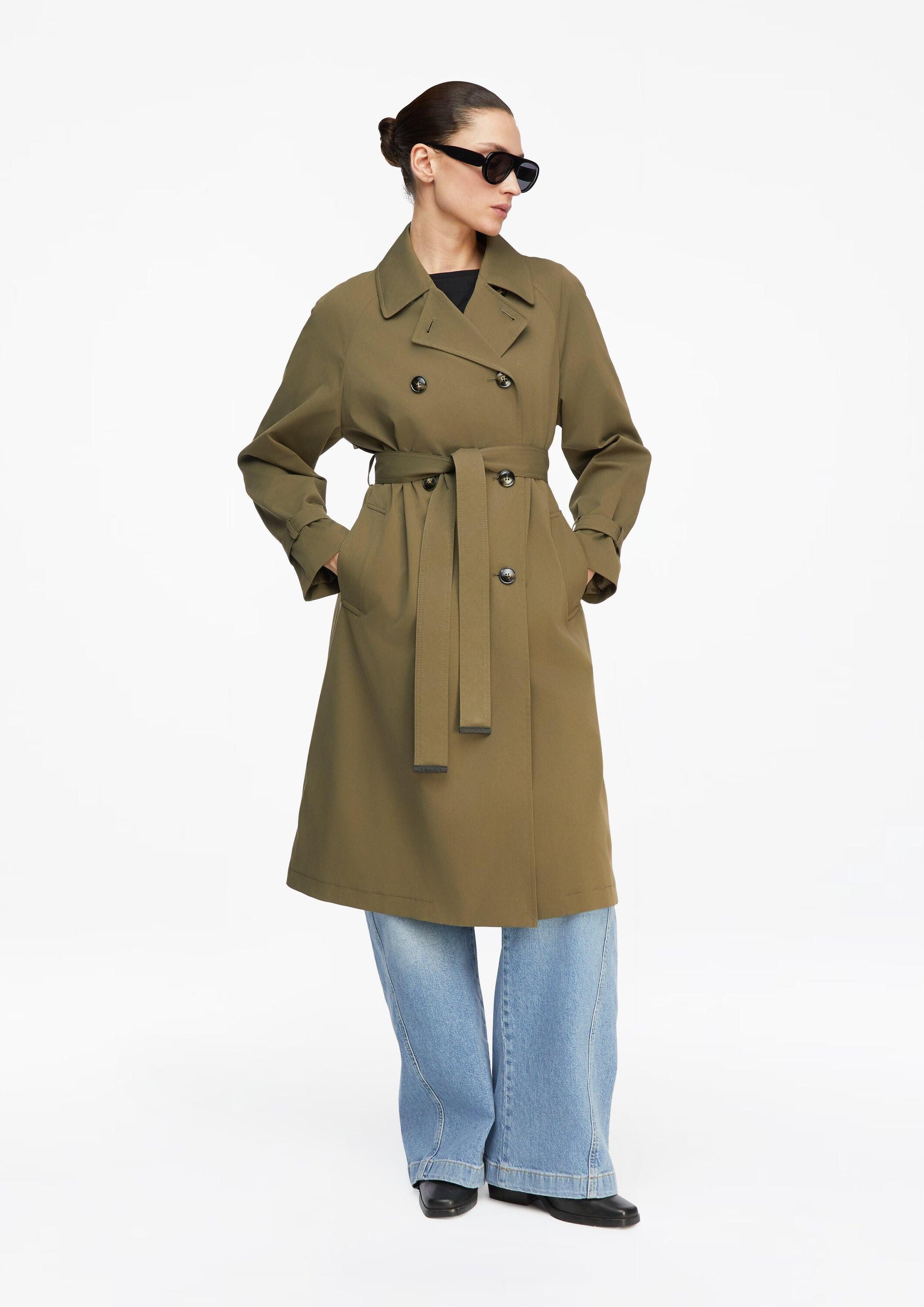 comma Trenchcoat Outdoor-Mantel Klassischer Trenchcoat mit Bindegürtel – Bild 5 von 5