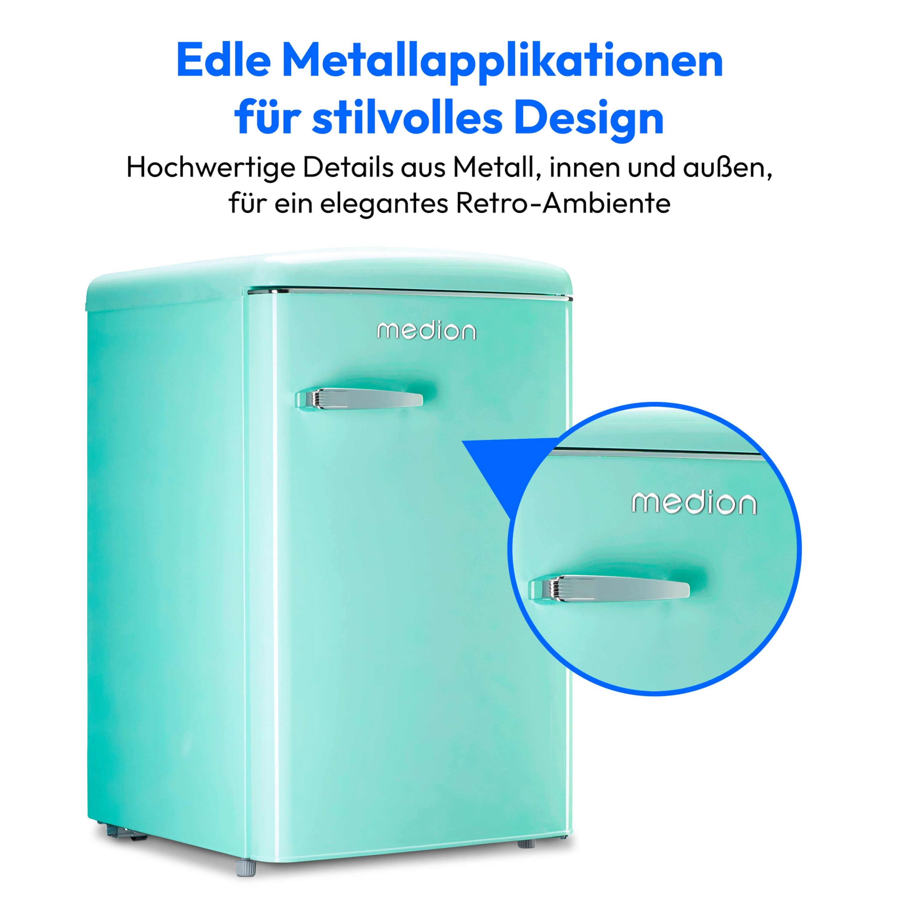 Medion® Gefrierschrank MD37790, 89.5 cm hoch, 55 cm breit, 108L Nutzinhalt,95L Kühlschrank,13L Gefrierfach, LED Innenbeleuchtung