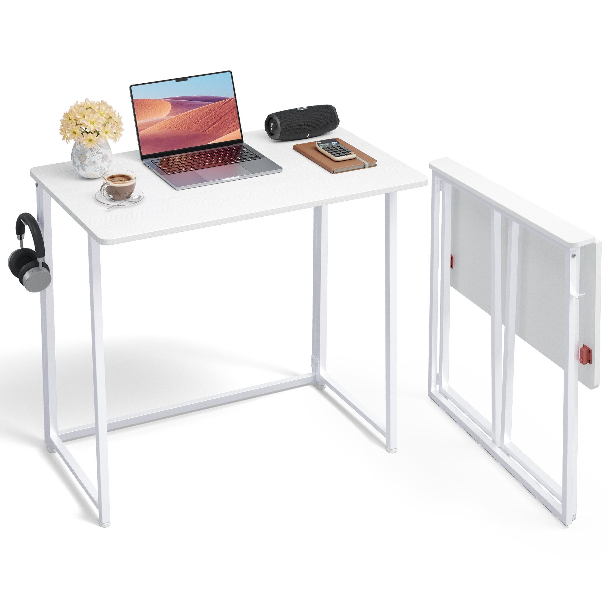 Bealife Schreibtisch Schreibtisch, Faltbar, verstellbare Tischbeine, günstig online kaufen