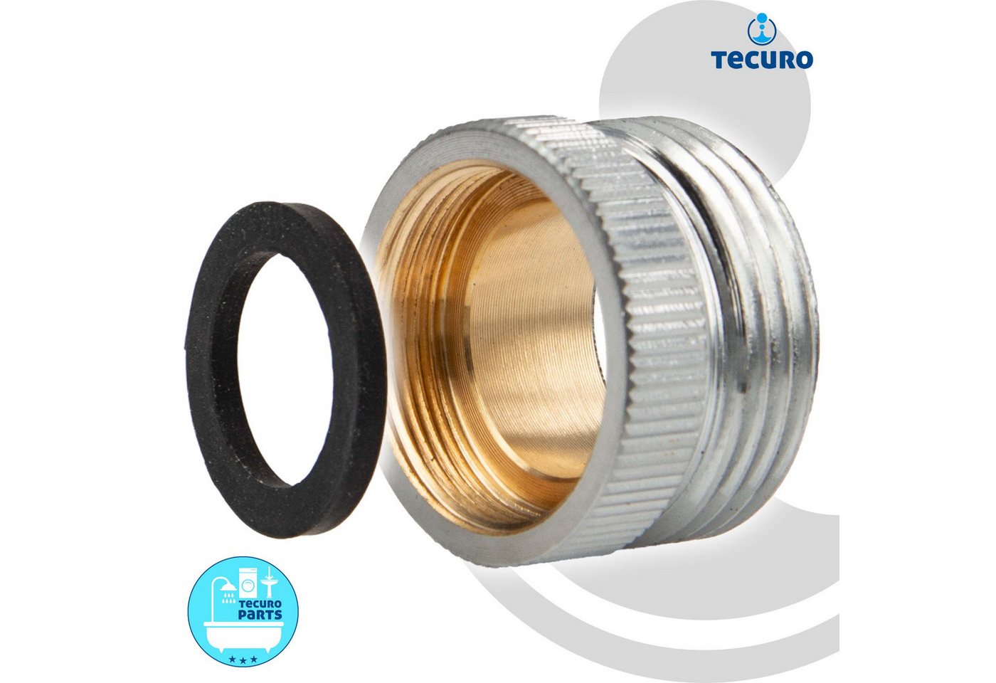 Thumbnail - tecuro Anschlussstück Aufnahme Adapter Übergangsstück für Ausläufe an Armaturen