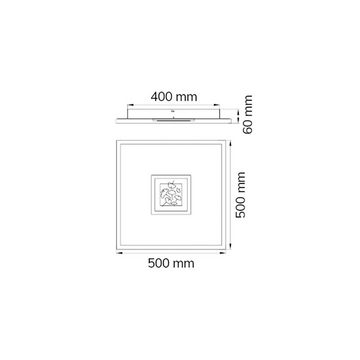 etc-shop LED Deckenleuchte, LED-Leuchtmittel fest verbaut, Warmweiß, LED Deckenleuchte flach Deckenpanel Wohnzimmer rostfarben