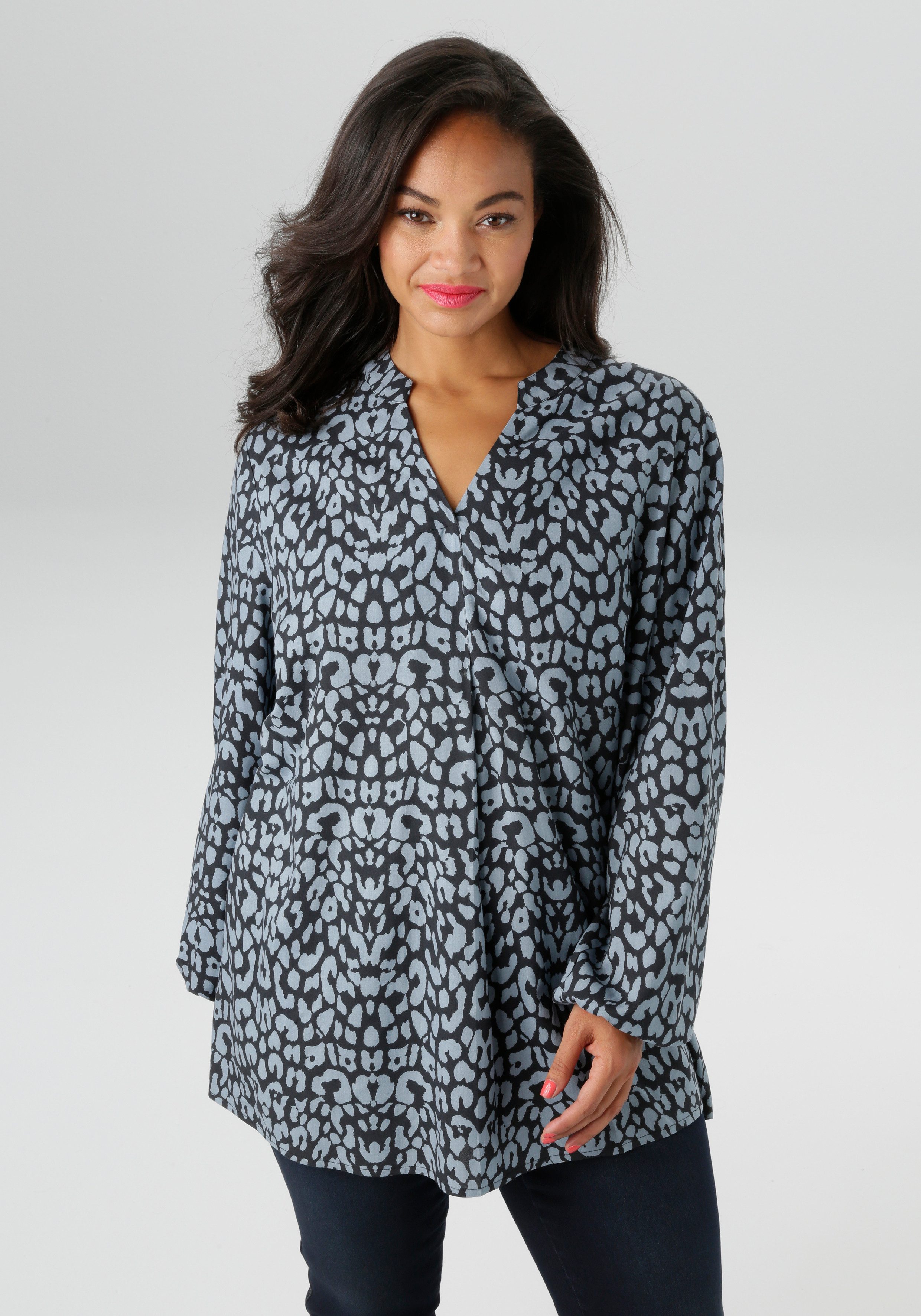 Aniston PLUS Schlupfbluse aus weich fallender Viskose - NEUE KOLLEKTION günstig online kaufen