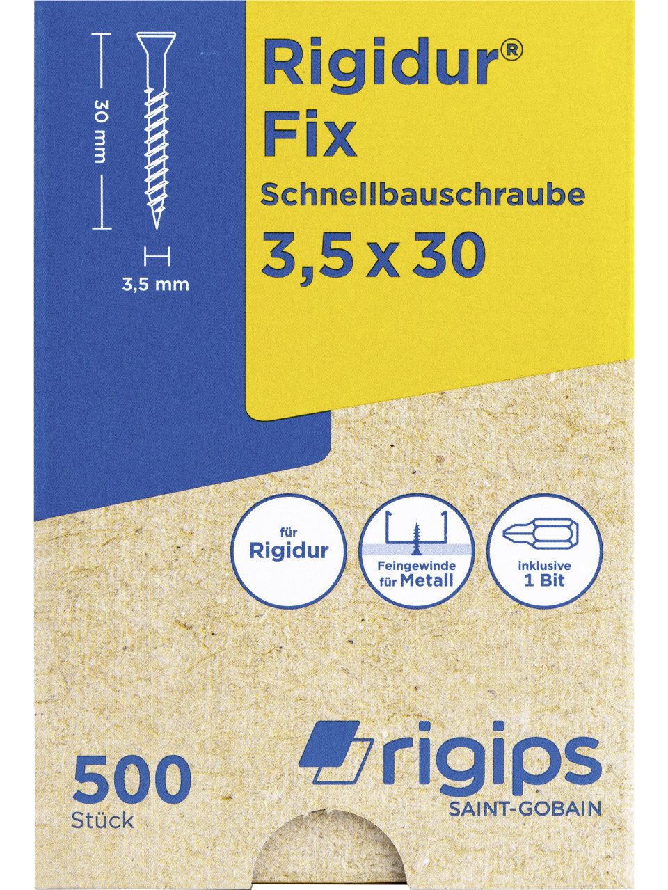 Rigips Trockenbauschrauber Schnellbauschrauben 3,5 x 30mm