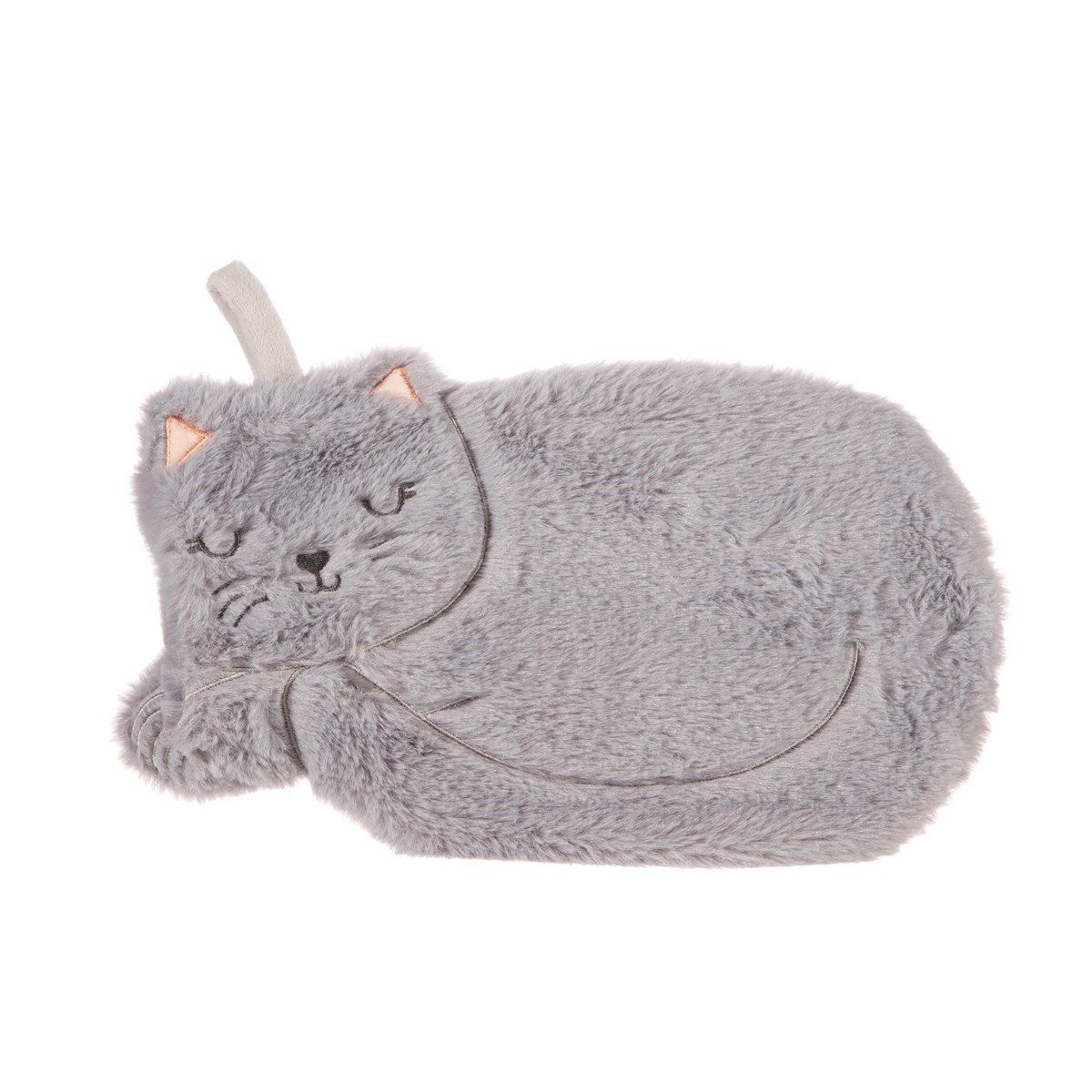 Sass & Belle Wärmflasche Katze, (Bezug grau, Kätzchen, Bettflasche, 2-tlg., ca. 20 x 30 cm), mit gemütlichen Vibes, perfekt für abendliches Kuscheln