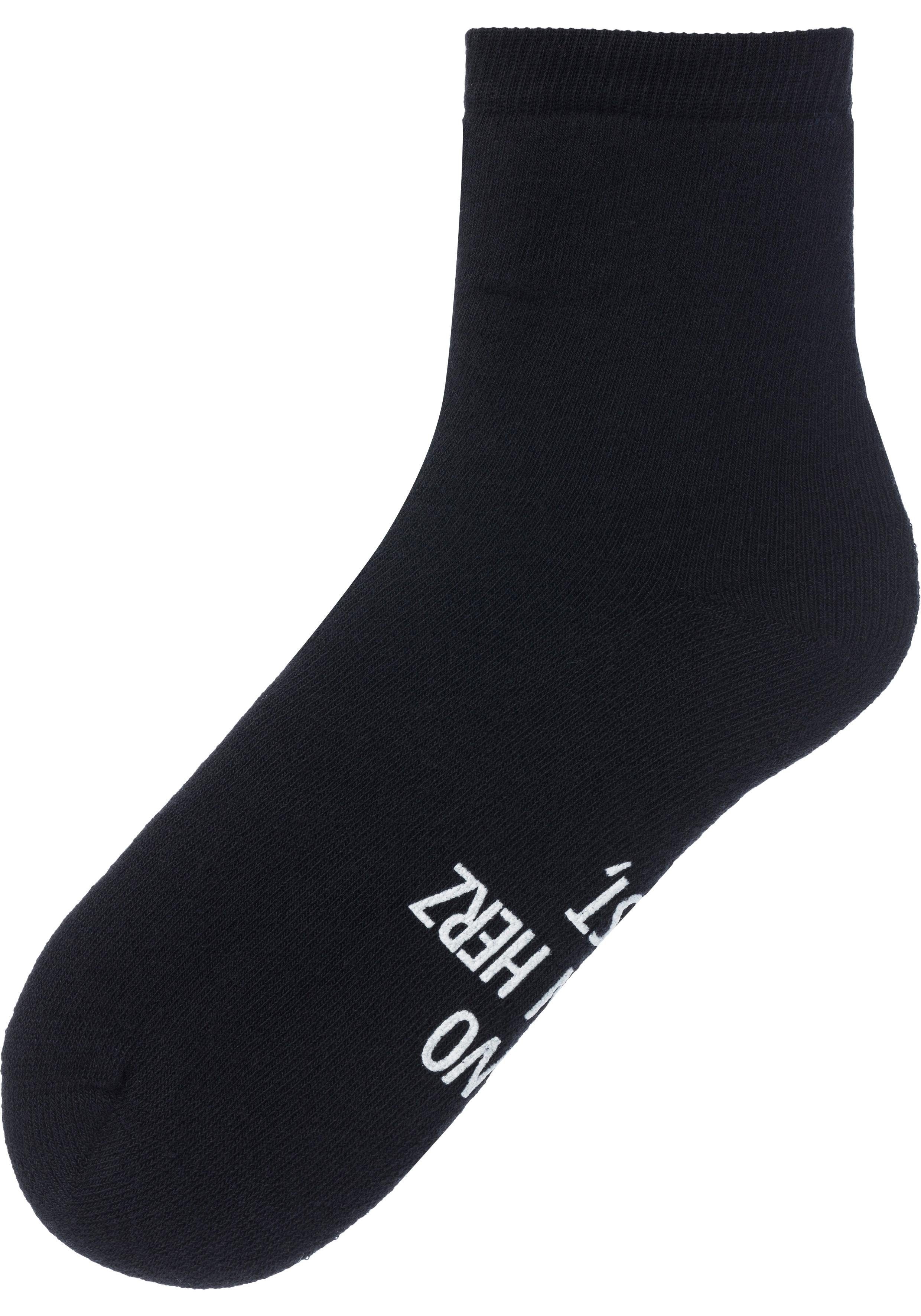 Arizona Kuschelsocken (Packung, 3-Paar) mit Antirutsch in Form eines Spruches