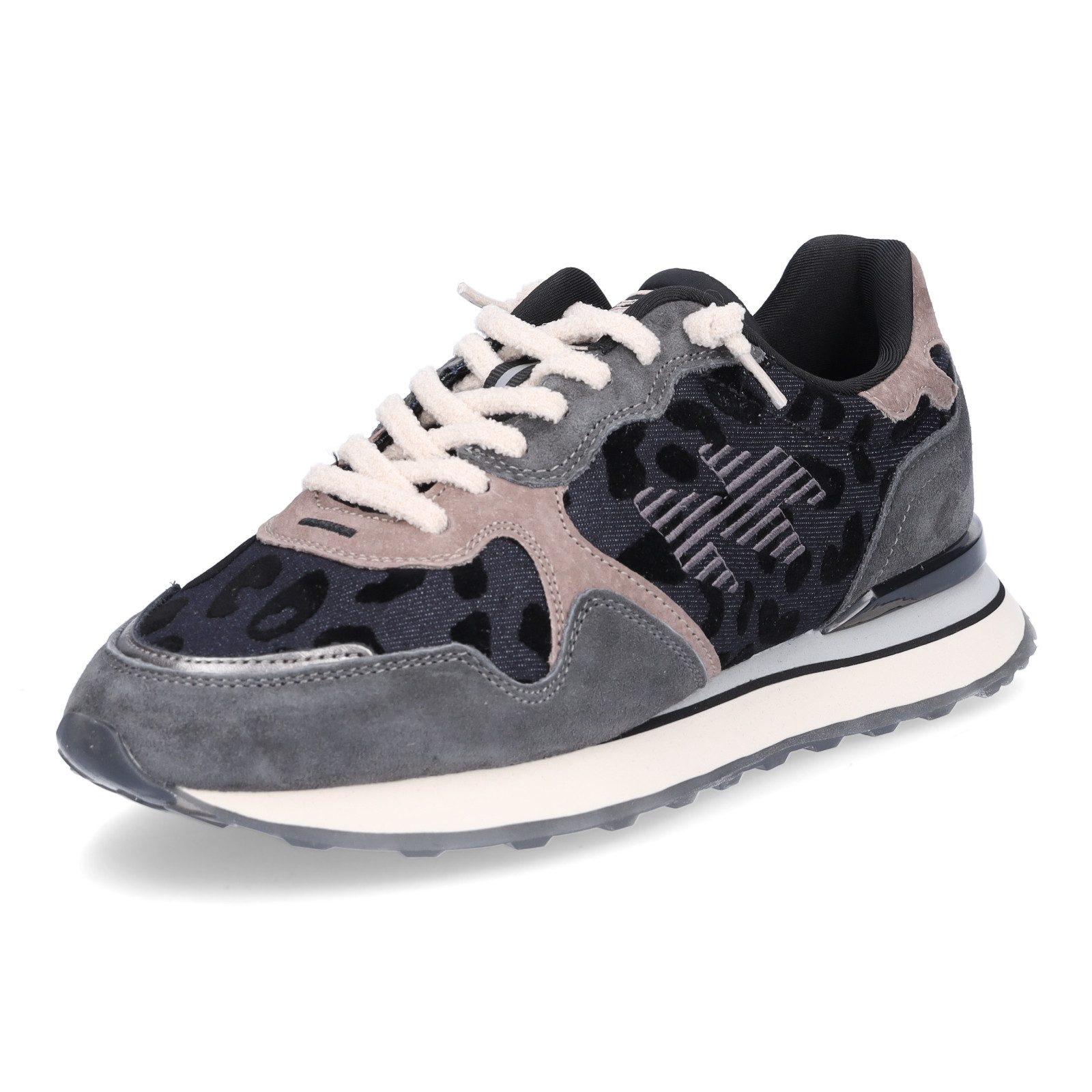 Maripé Maripé Damen Sneaker Amsterdam grau leo Sneaker günstig online kaufen