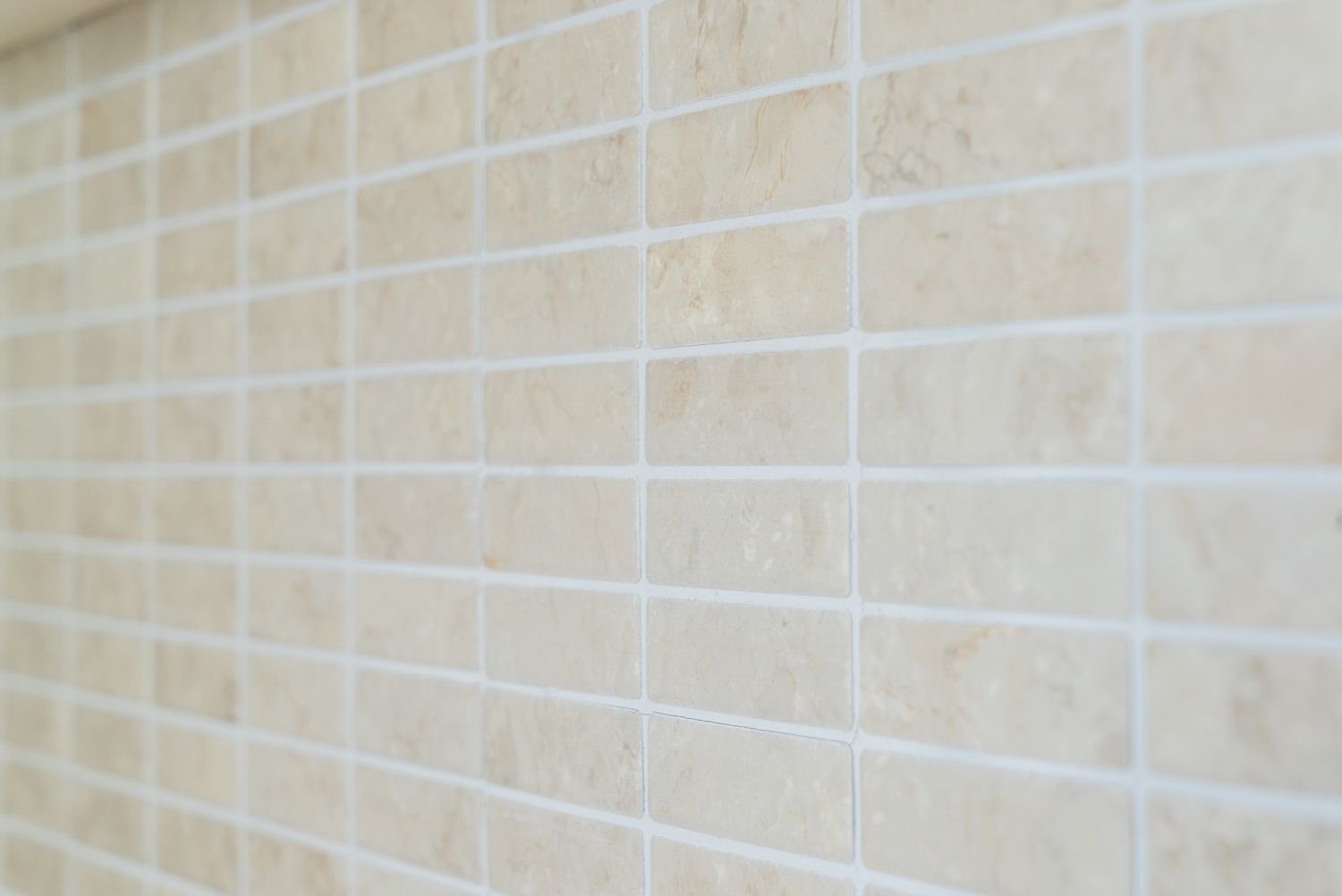 Mosani Mosaikfliesen Mosaik Fliese Keramik Steinoptik hellbeige Fliesenspiegel – Bild 4 von 5