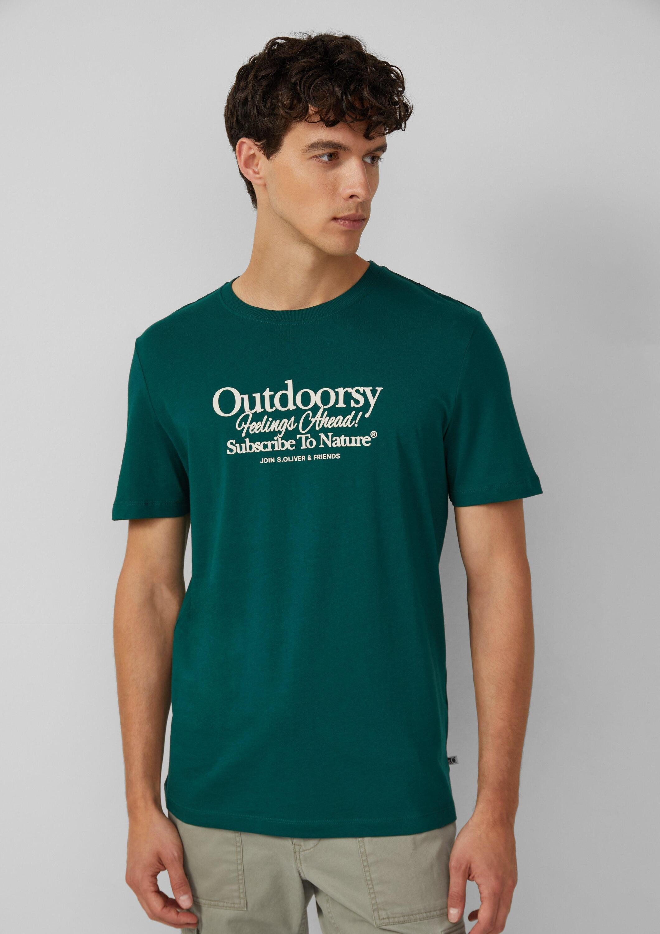 s.Oliver Kurzarmshirt T-Shirt Baumwoll-T-Shirt mit Frontprint günstig online kaufen