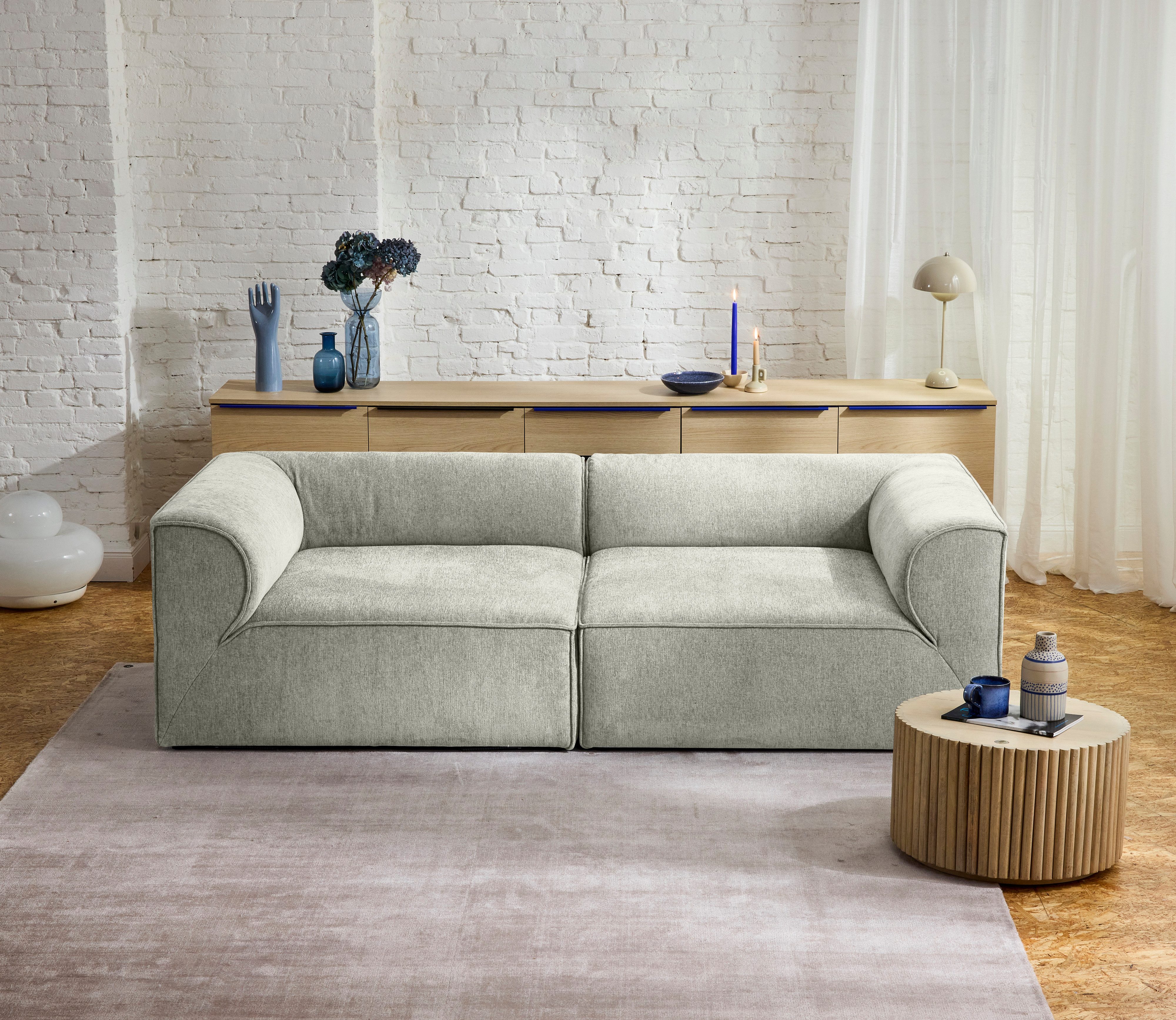 TOM TAILOR HOME Big-Sofa SOFT PUZZLE aus der flexiblen Elementserie, – entspannte Sitztiefe und weicher Sitzkomfort