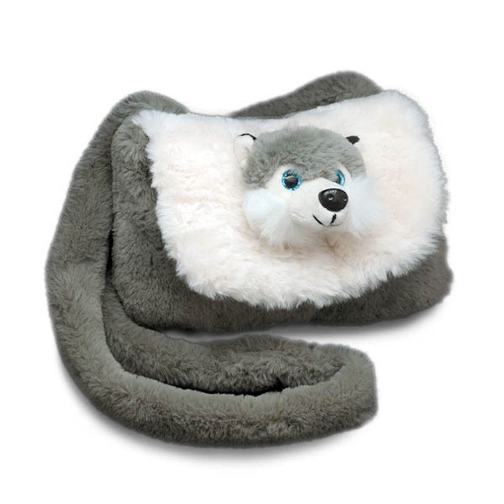 LK Trend & Style Handtasche Kuschel Tasche für Kinder mit Husky Motiv, Kleine Hunde Tasche