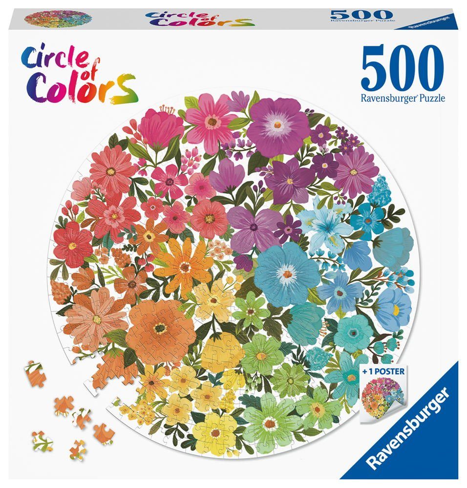 Ravensburger Puzzle 500 Teile Ravensburger Puzzle Circle of Colors Flowers 17167, 500 Puzzleteile