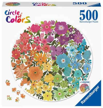 Ravensburger Puzzle 500 Teile Ravensburger Puzzle Circle of Colors Flowers 17167, 500 Puzzleteile