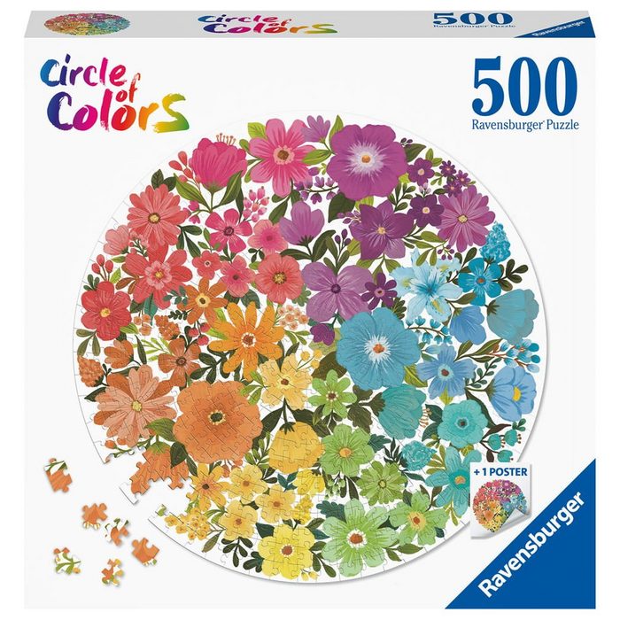 Ravensburger Puzzle 500 Teile Ravensburger Puzzle Circle of Colors Flowers 17167 500 Puzzleteile