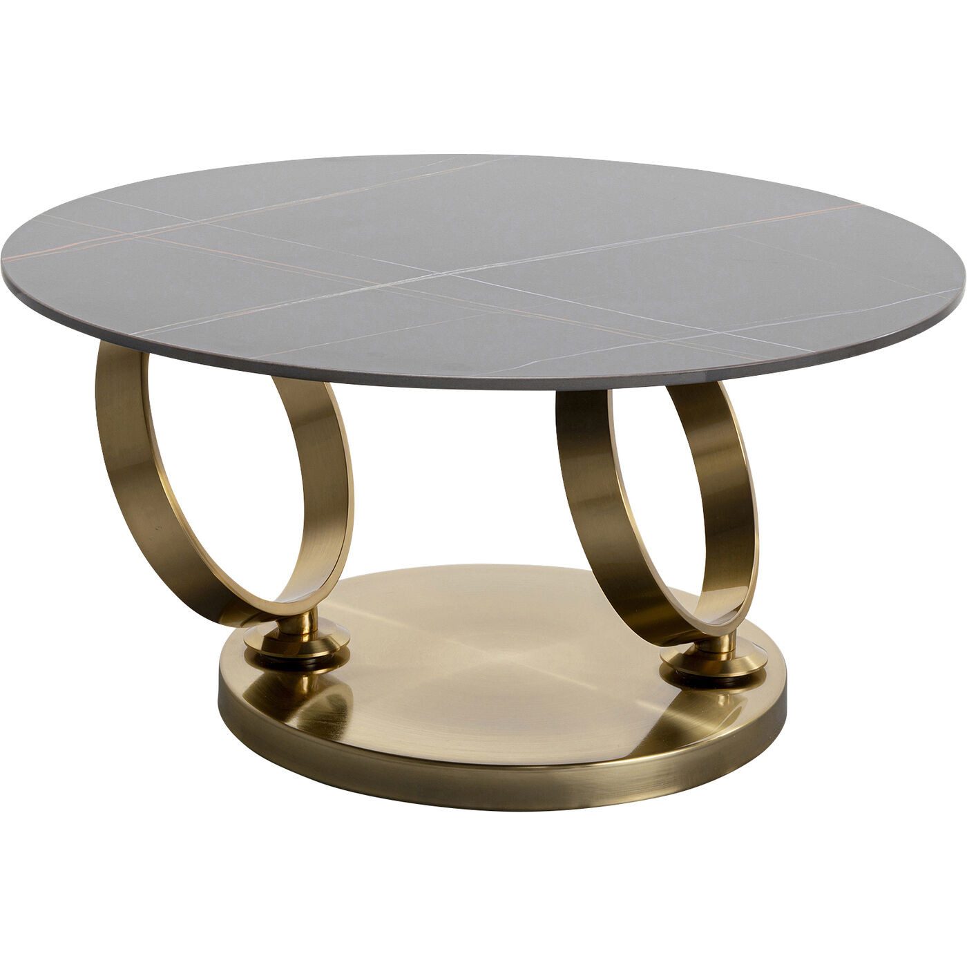 Kare Design Couchtisch Beverly, Keramik, Drehfunktion