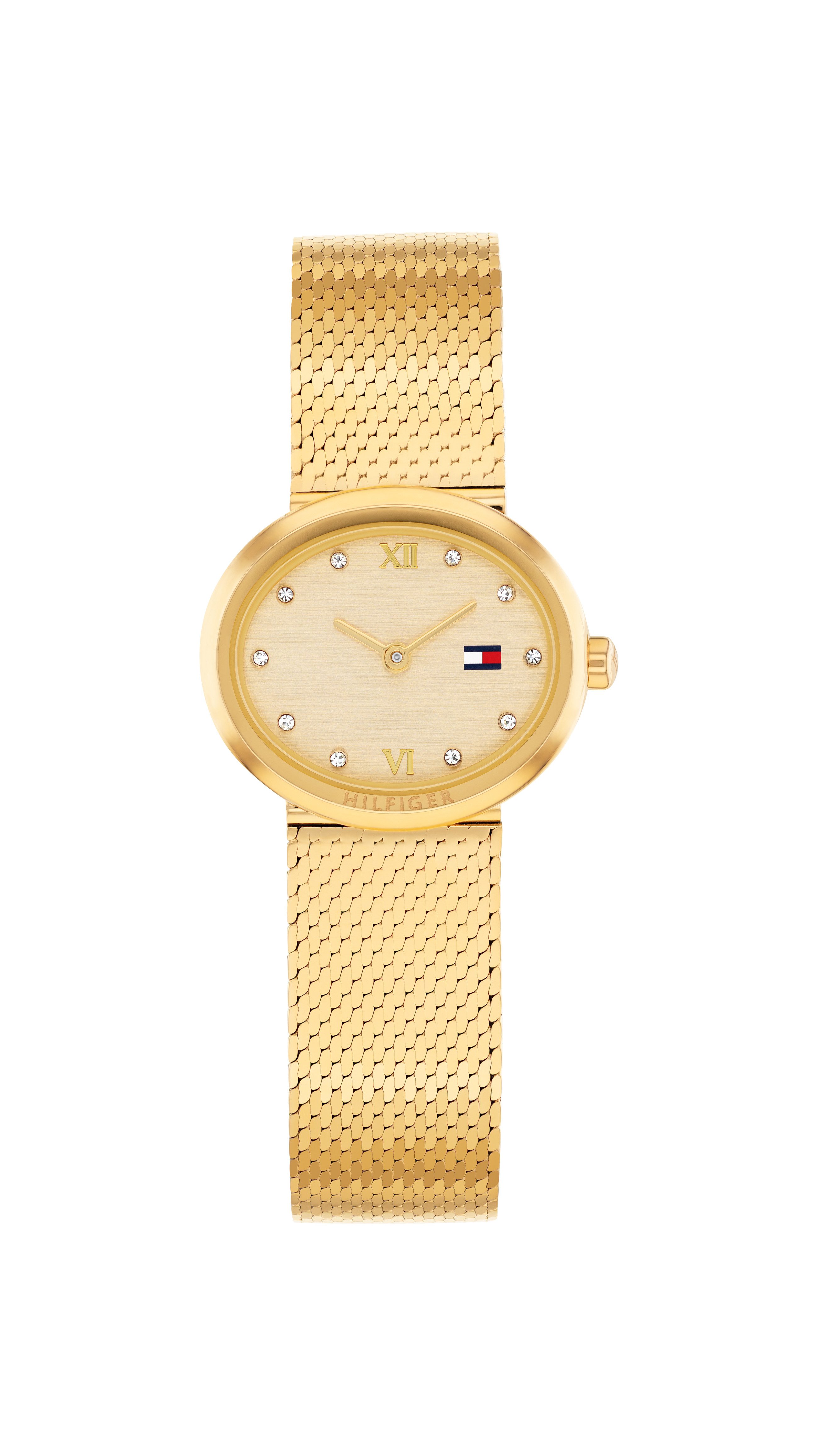 Tommy Hilfiger Quarzuhr MOIRA 1782847, Armbanduhr, Damenuhr, Edelstahlarmband, analog, Glaskristalle