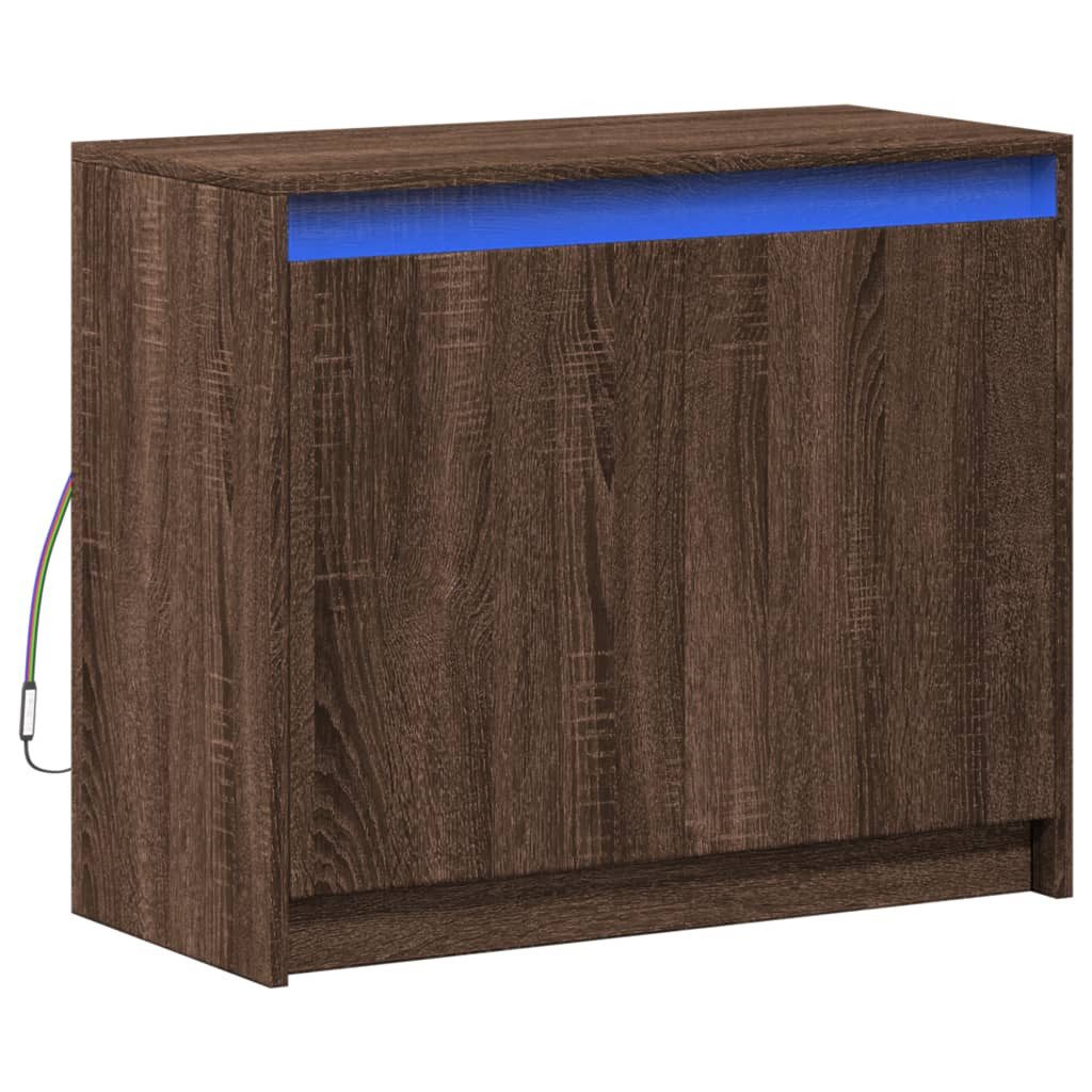 vidaXL Sideboard LED-Sideboard Braun Eichen-Optik 72x34x61 günstig online kaufen