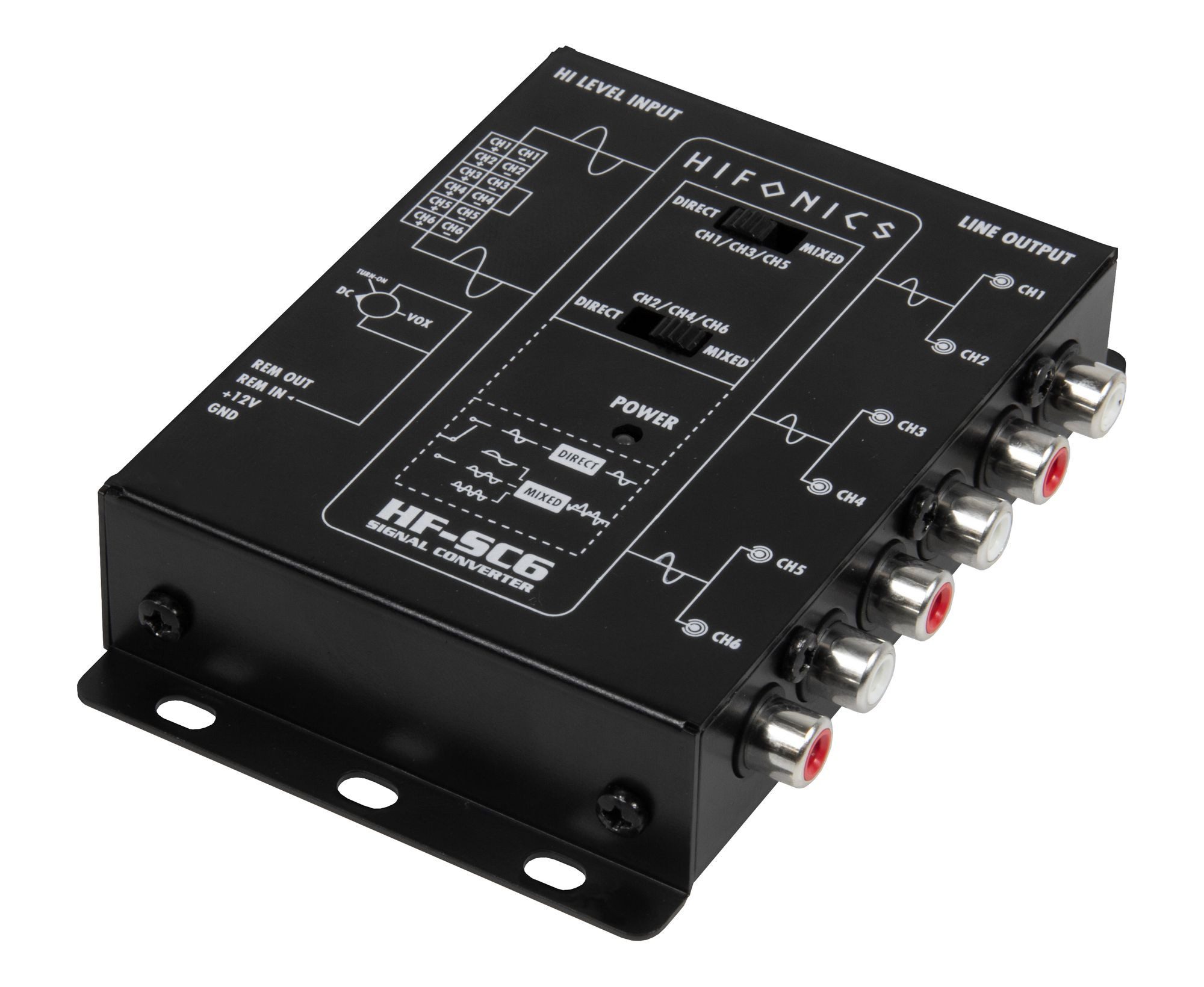 Hifonics HF-SC 6 6-Kanal Signal Konverter / High-Low Wandler Vollverstärker