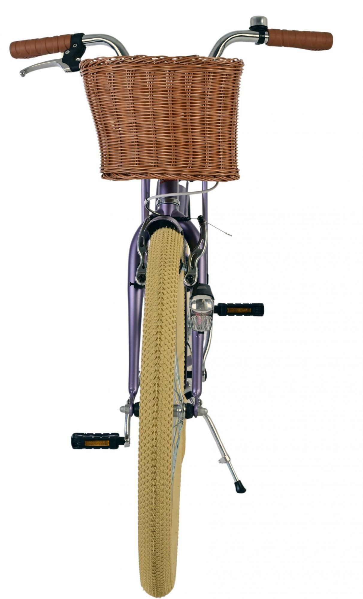 Volare Kinderfahrrad Volare Blossom Kinderfahrrad für Mädchen - 24 Zoll in Lila, Vorderradbremsen, praktischer Korb, geschlossener Kettenschutz