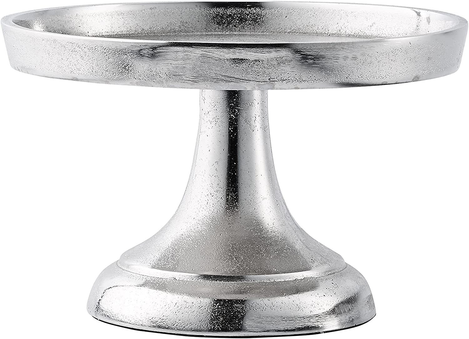 MichaelNoll Dekoschale Dekoteller Schale Etagere, Metall Aluminium Silber, Deko S 19,5 cm