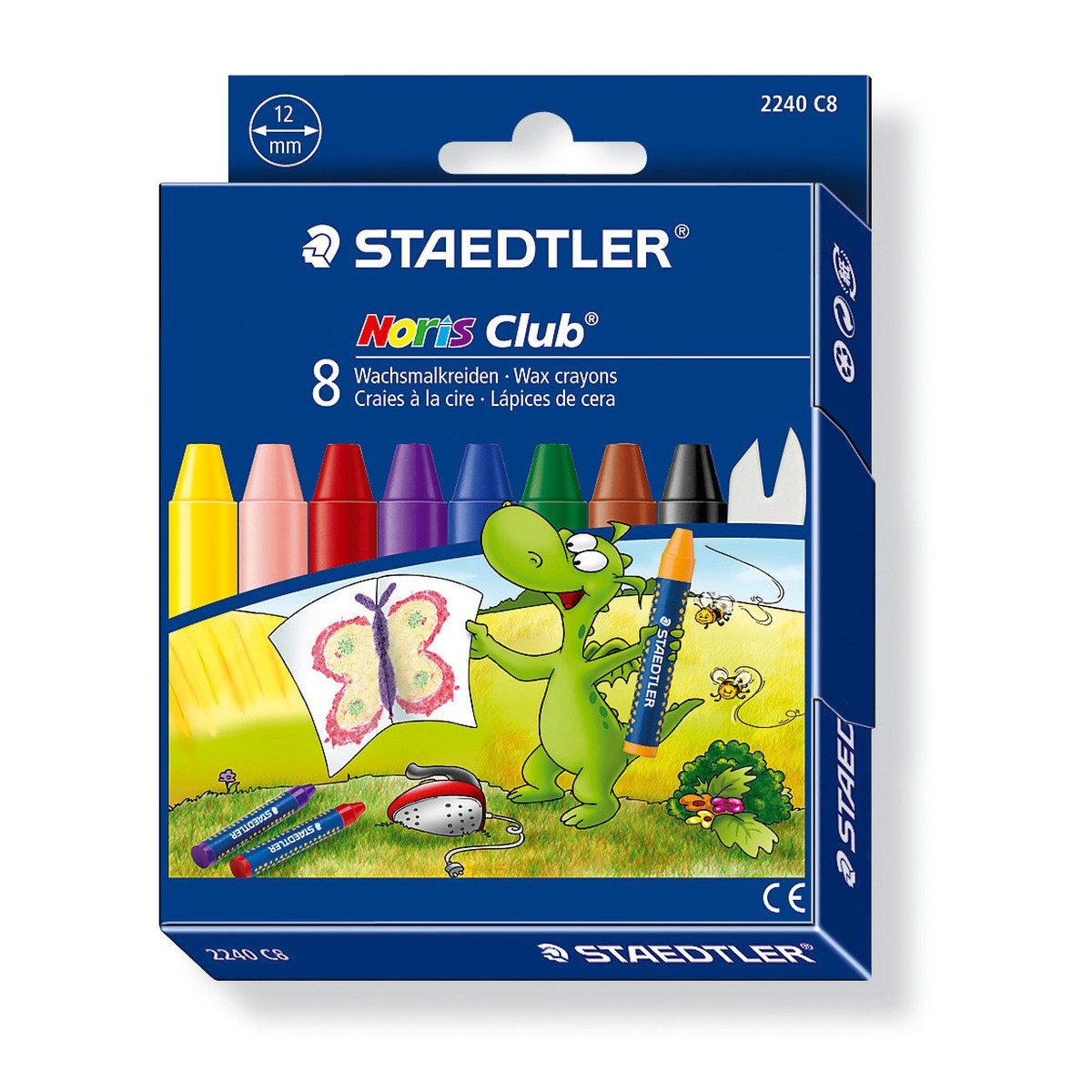 STAEDTLER Wachsmalstift STAEDTLER Wachsmalkreiden Noris club 8 Stück