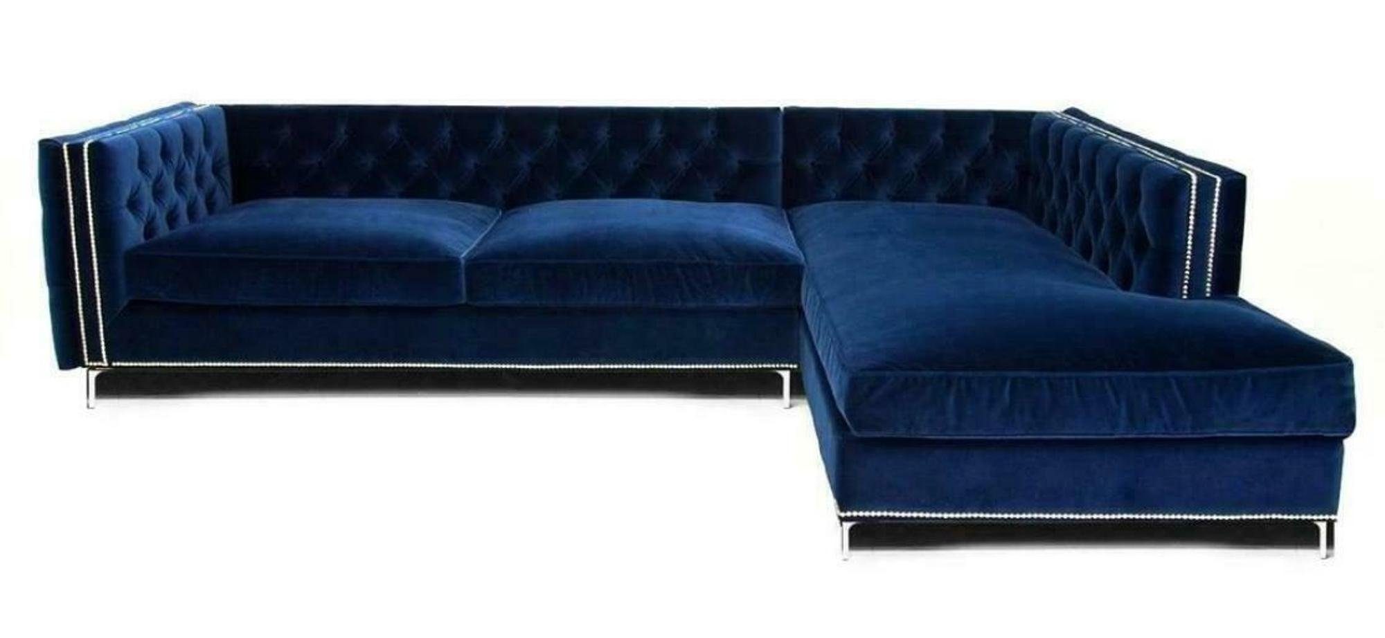 JVmoebel Ecksofa Luxriöse Blaue L-Form Couch modernes Ecksofa Polstermöbel Neu, Made in Europe
