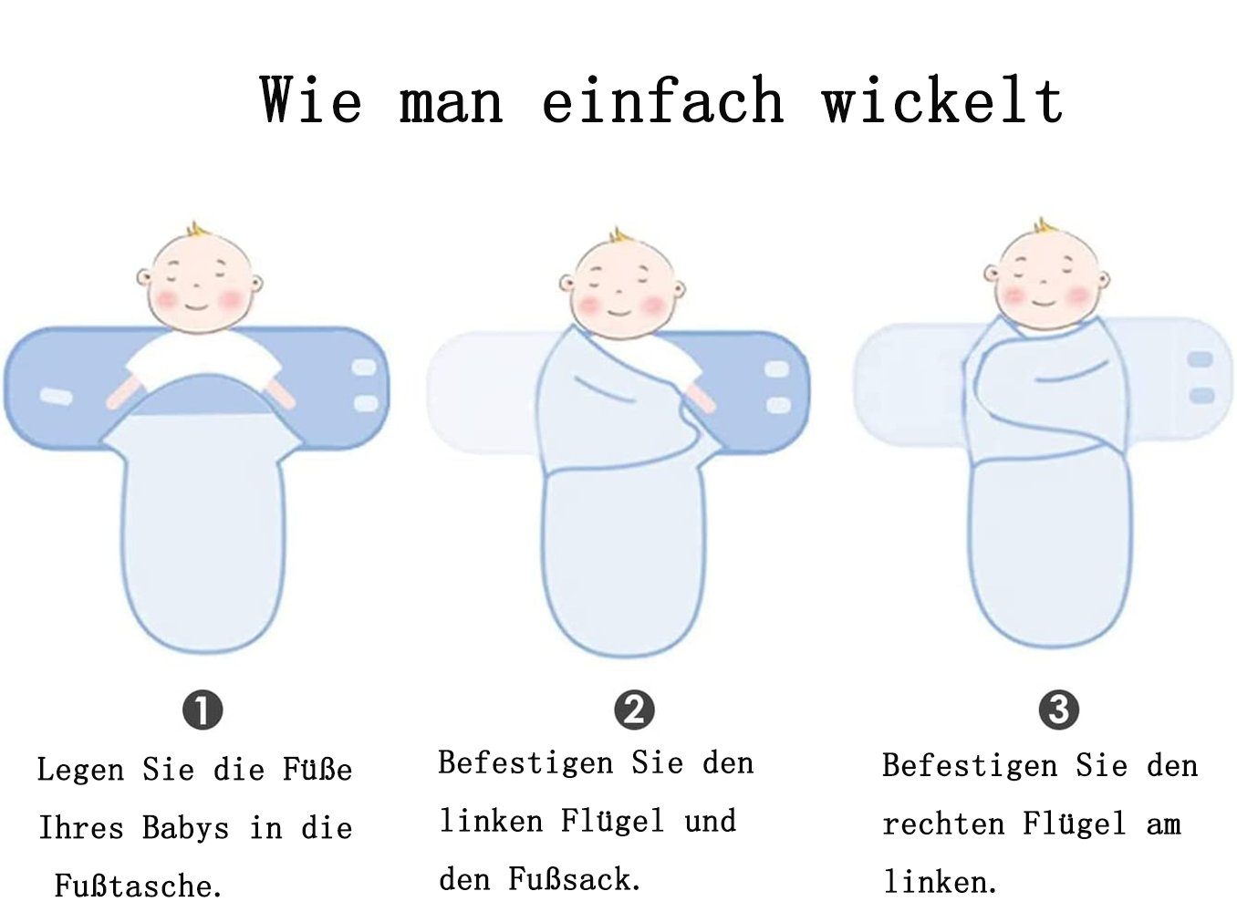 Pack Weiß Pucksack Baby GelldG Babydecke Baby Pucktücher Wickel-Decke, Rosa, Pucktuch 2er