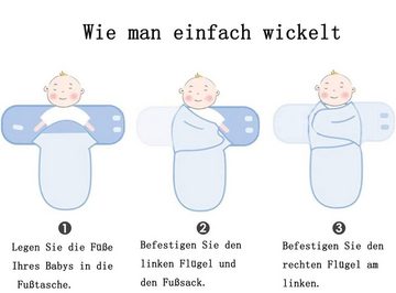 Babydecke Pucksack Baby Pucktücher Baby Pucktuch 2er Pack Wickel-Decke, GelldG