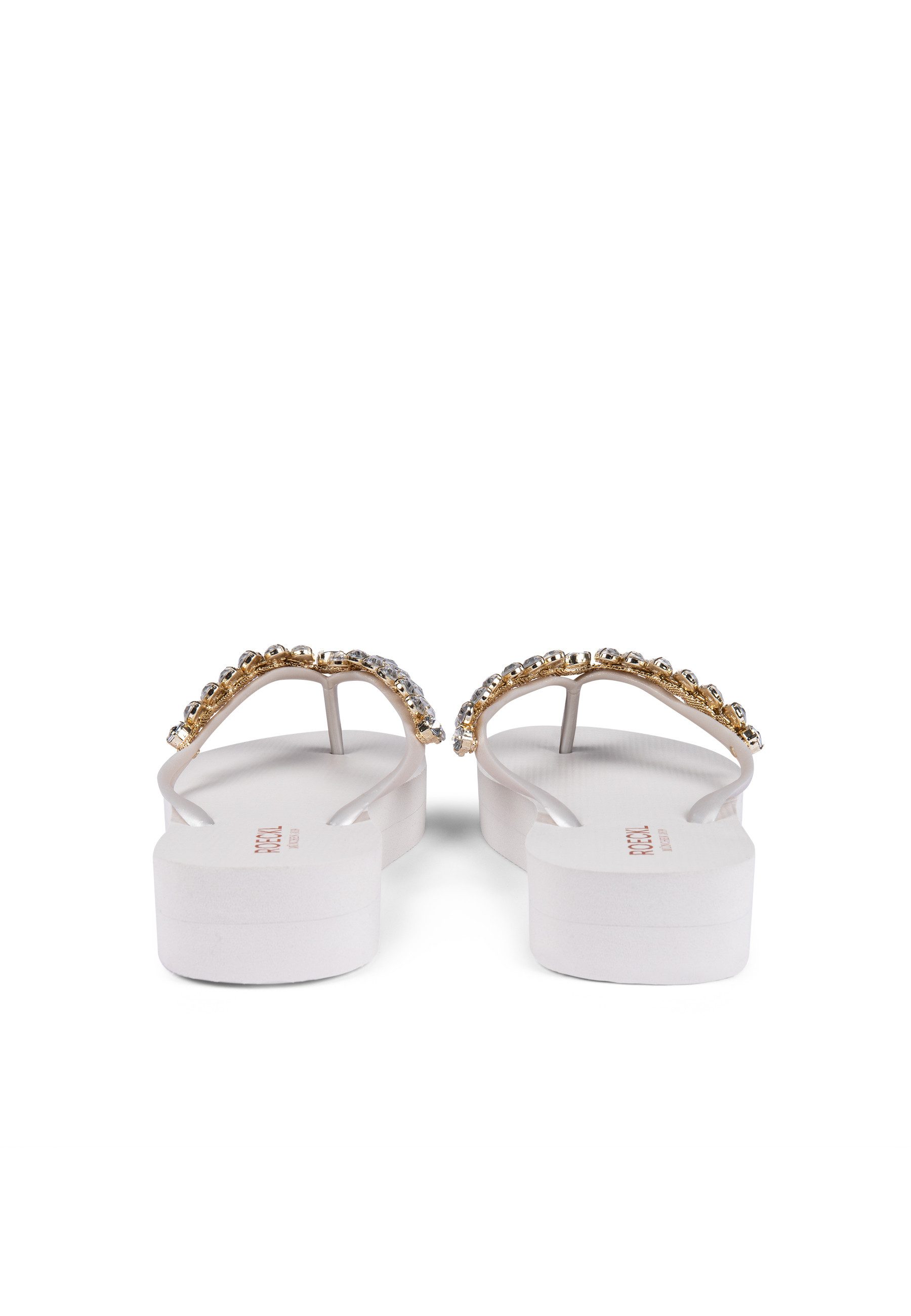 roeckl weisse zehensandalen