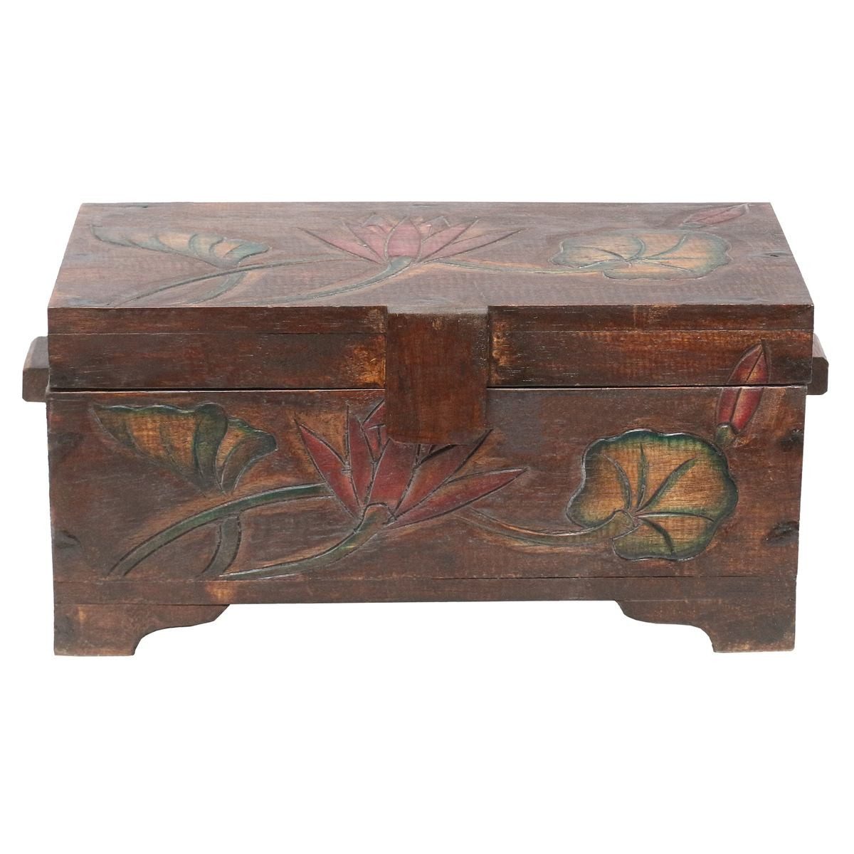 Oriental Galerie Truhe Braune Truhe Blumen günstig online kaufen