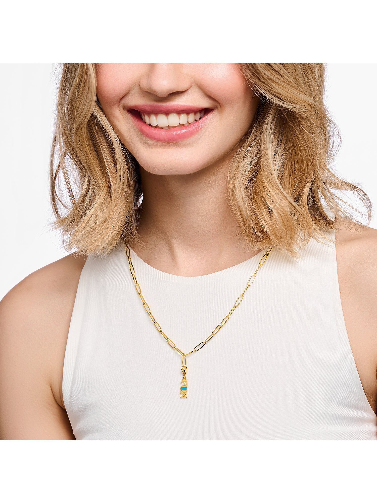 THOMAS SABO Kettenanhänger blau...