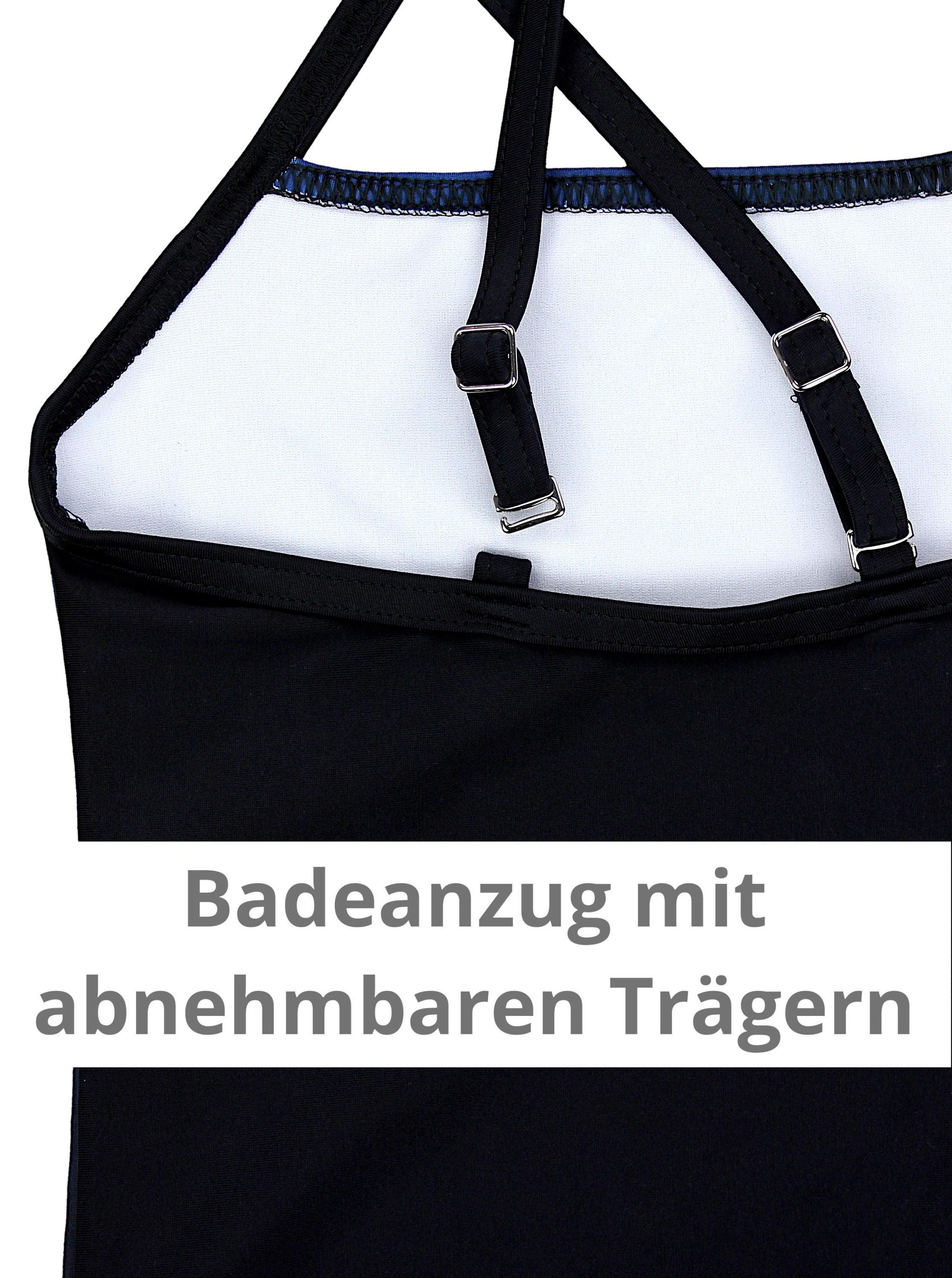 Aquarti Badeanzug Aquarti Mädchen Badeanzug mit Spaghettiträgern Streifen