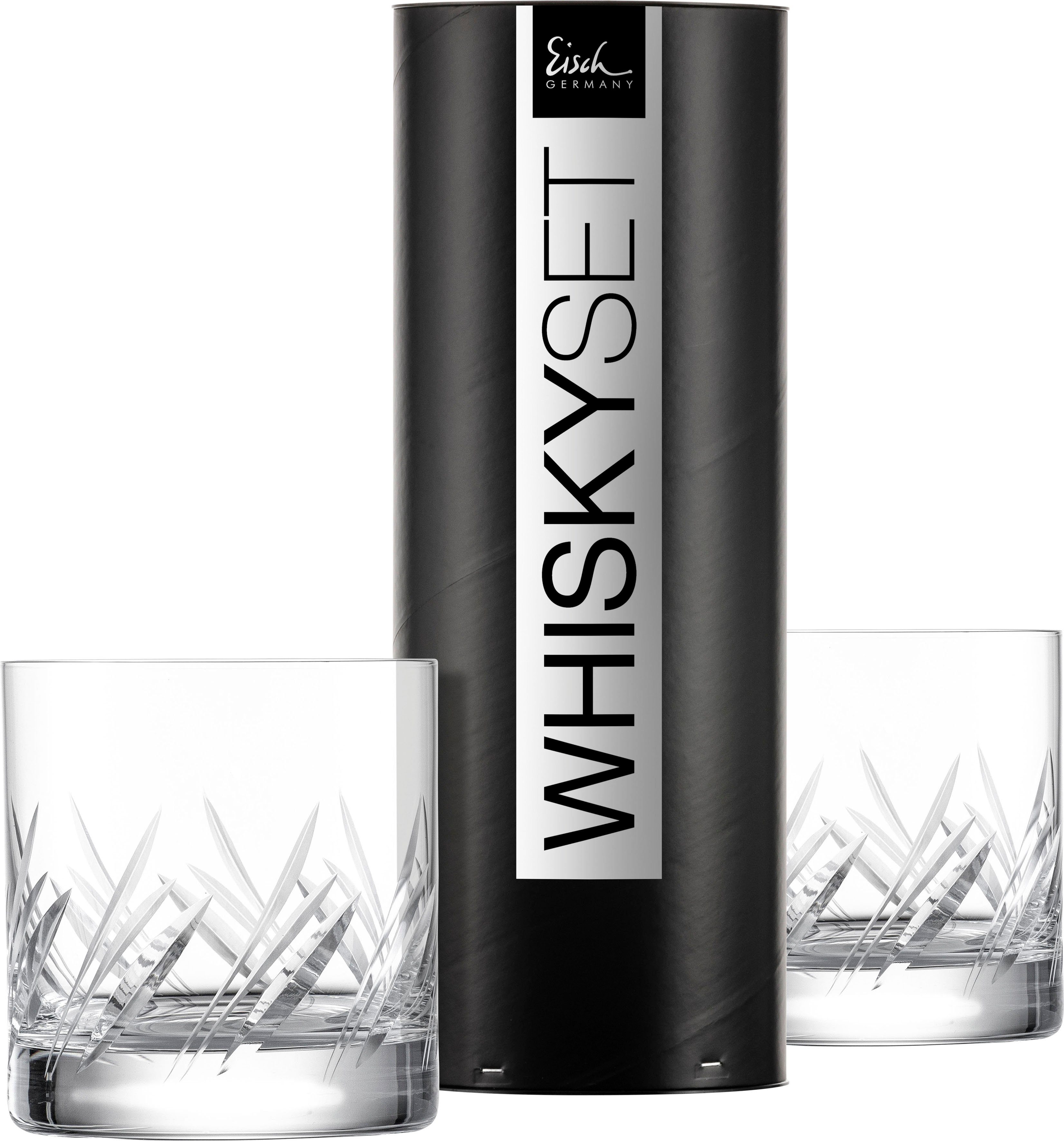 Whiskyglas in -teilig, 400 ml, Eisch geschliffen, 2 Handarbeit, Germany Made GENTLEMAN, Kristallglas,