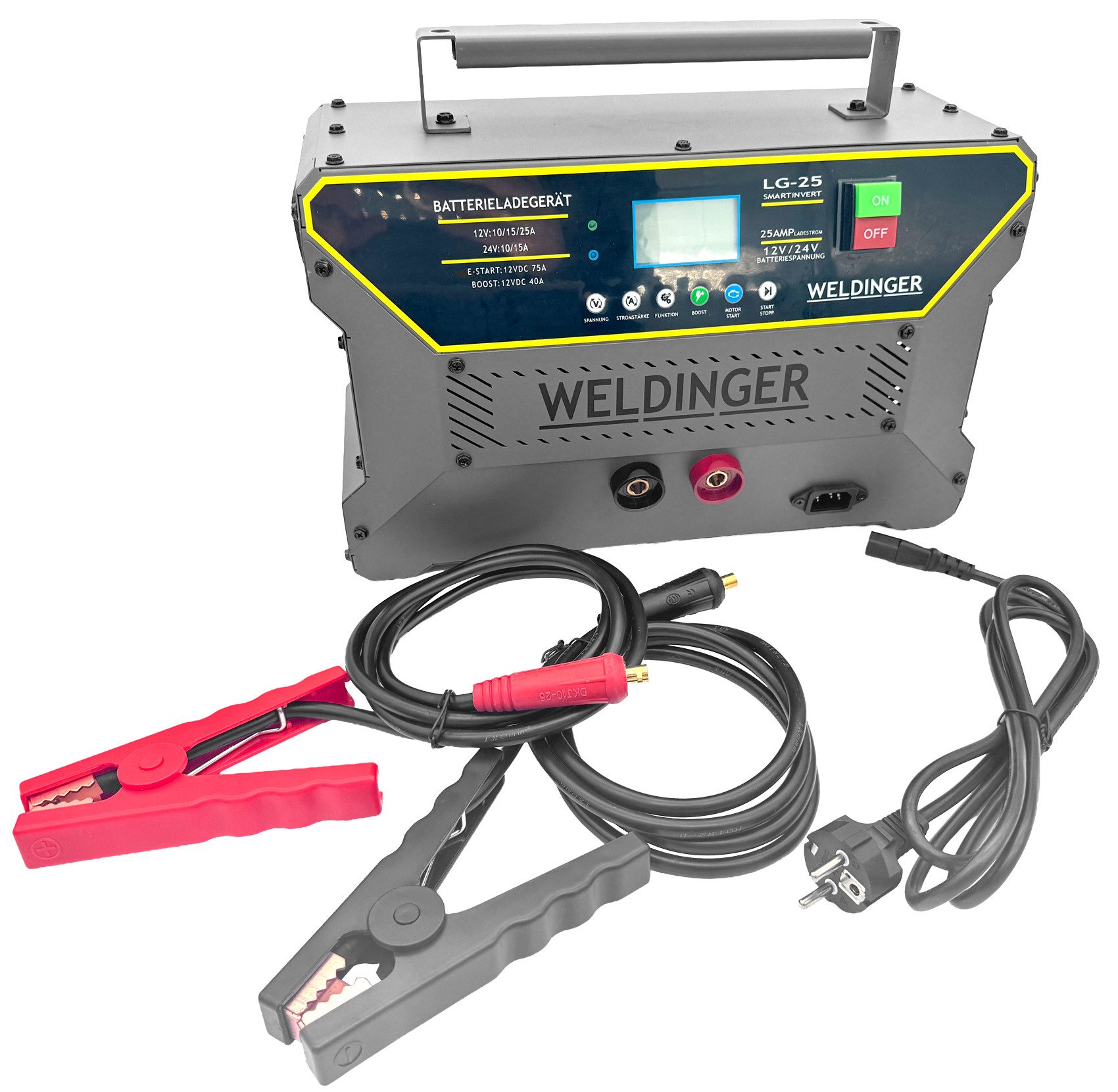 WELDINGER Batterie-Ladegerät LG25 smartinvert 25A load repair boost start 12-24V Autobatterie-Ladegerät