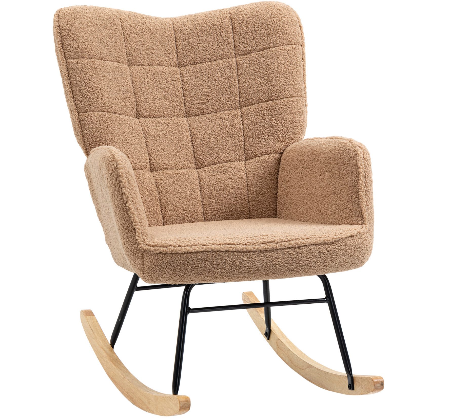 XDeer Schaukelstuhl Schaukelstuhl im Retro-Design,Sessel, Relaxsessel, Esszimmerstuhl 98 cm x 71 cm x 101 cm