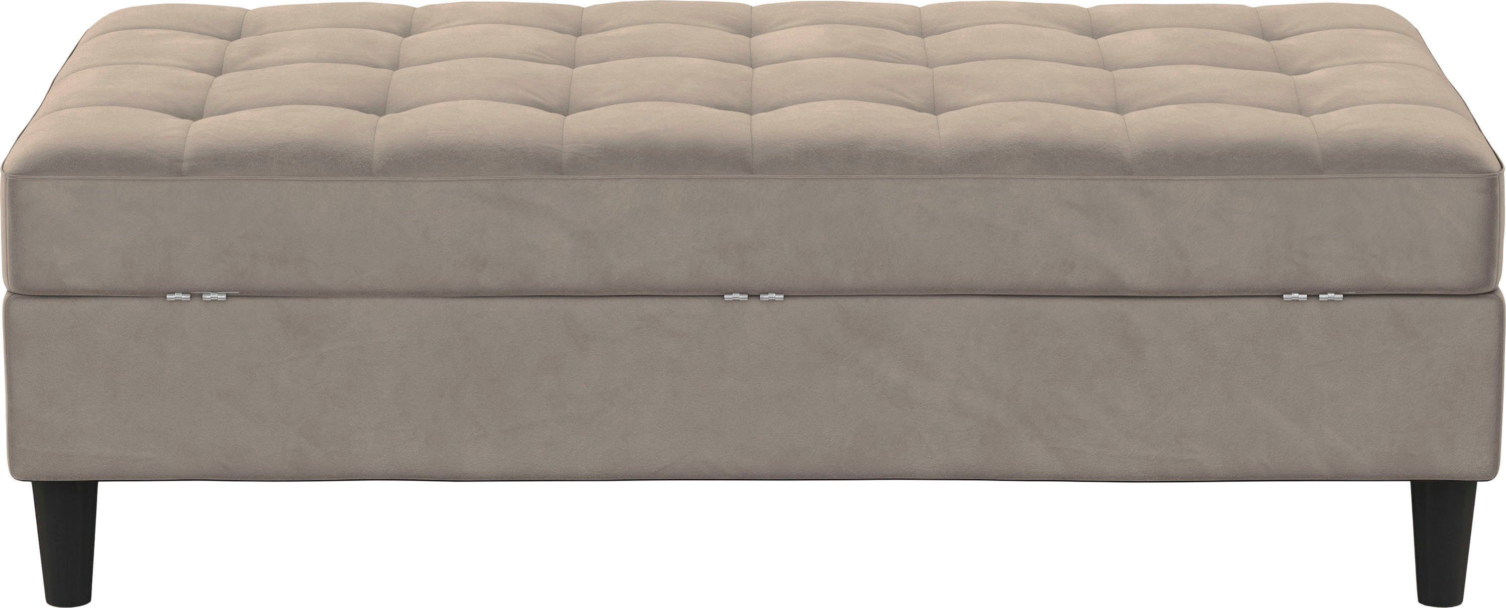 Dorel Home Stauraumhocker Presley, Polsterhocker mit Stauraum, frei im Raum stellbar, Sitzhöhe 43 cm