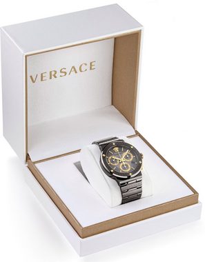 Versace Chronograph GRECA LOGO CHRONO, VEZ900521, Quarzuhr, Herrenuhr, Datum, Saphirglas, Stoppfunktion, Swiss Made