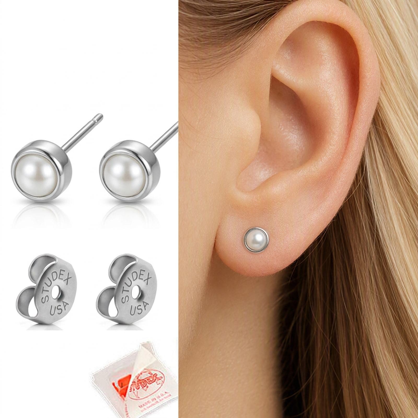 Studex Paar Ohrstecker Medizinische Ohrstecker Erstohrstecker Perlen von Studex