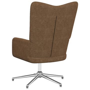 furnicato Sessel Relaxsessel mit Hocker Taupe Stoff