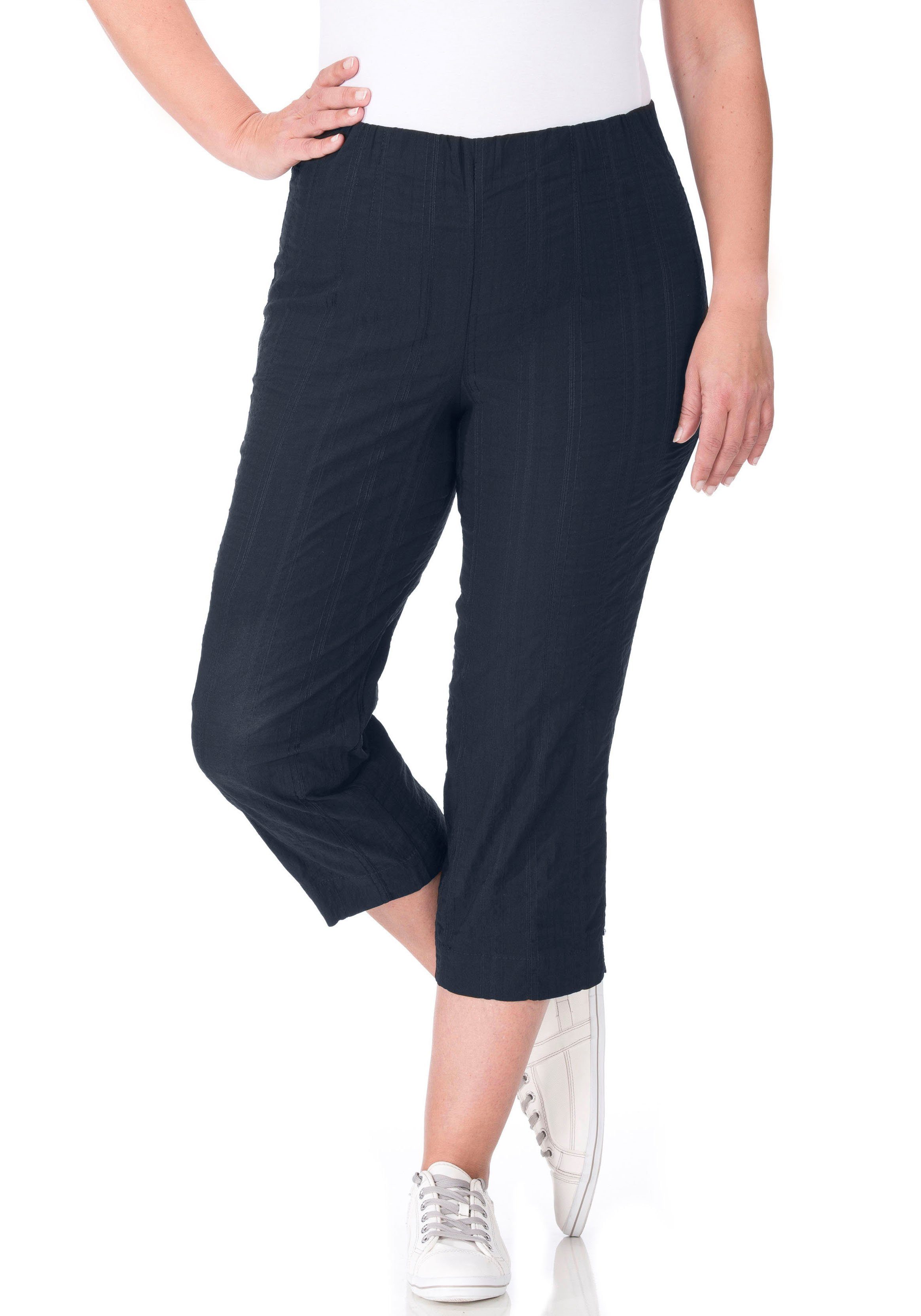 KjBRAND Caprihose Susie Capri Wash & Go bügelfrei marine | Stretchhosen