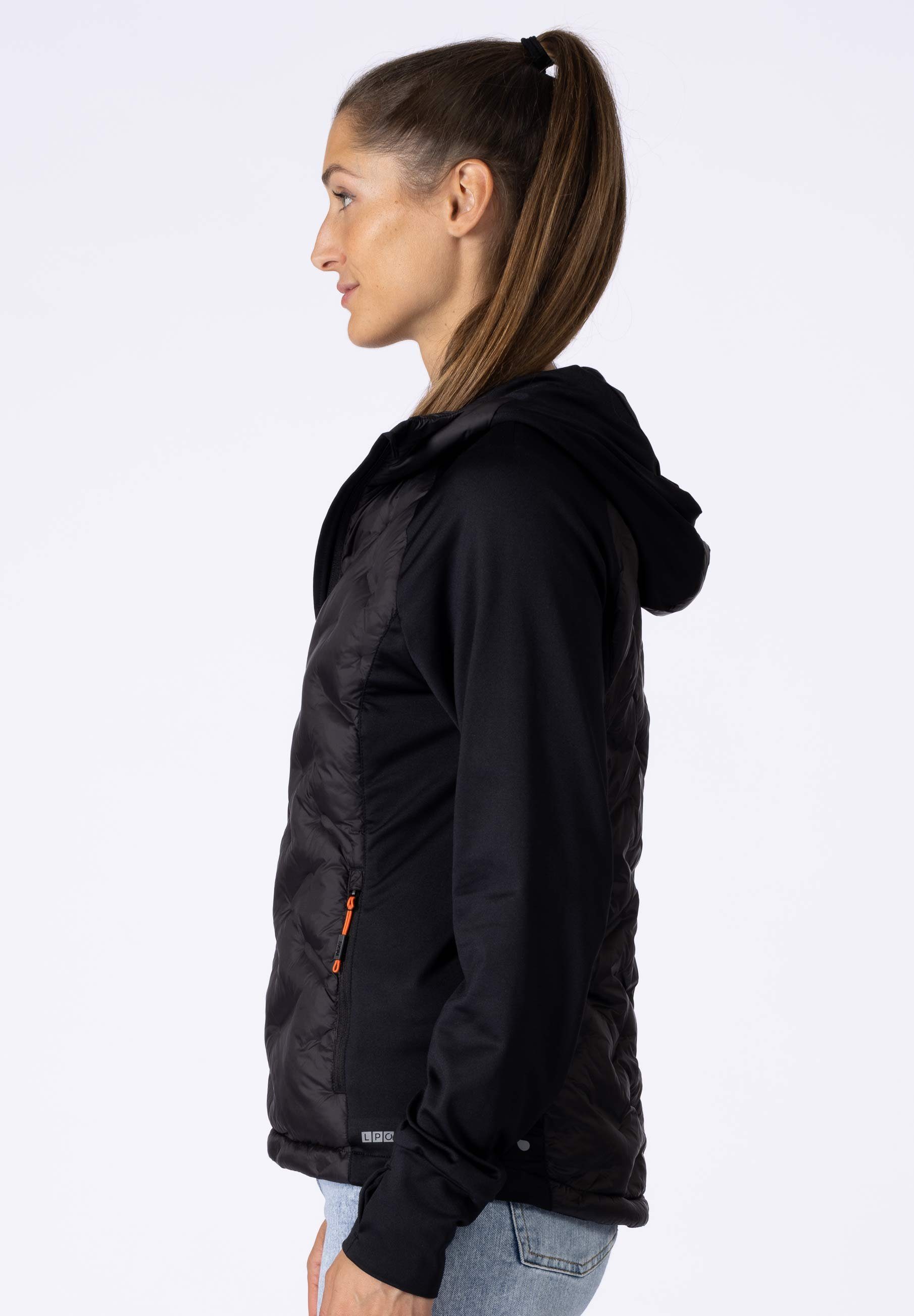 Linea Primero Trekkingjacke LPO - funktionelle modische Damen Stretch Hybrid Kapuzen Jacke Viona