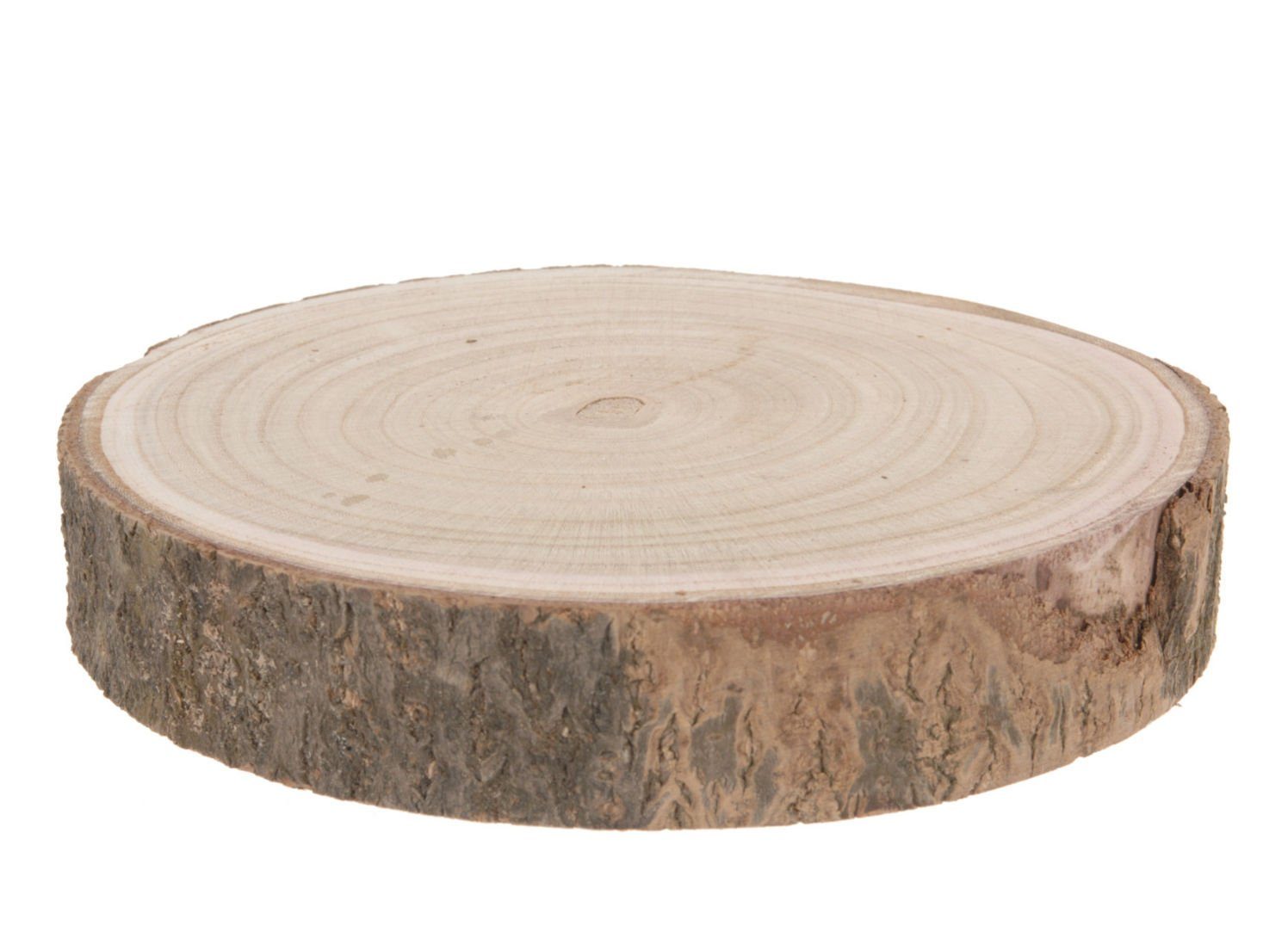 Spetebo Dekoobjekt Echtholz Baumscheibe natur - Ø 23-28 cm (Stück, 1 St., Holz Baumscheibe), Holzscheibe zum Dekorieren, Bemalen oder Brandmalen