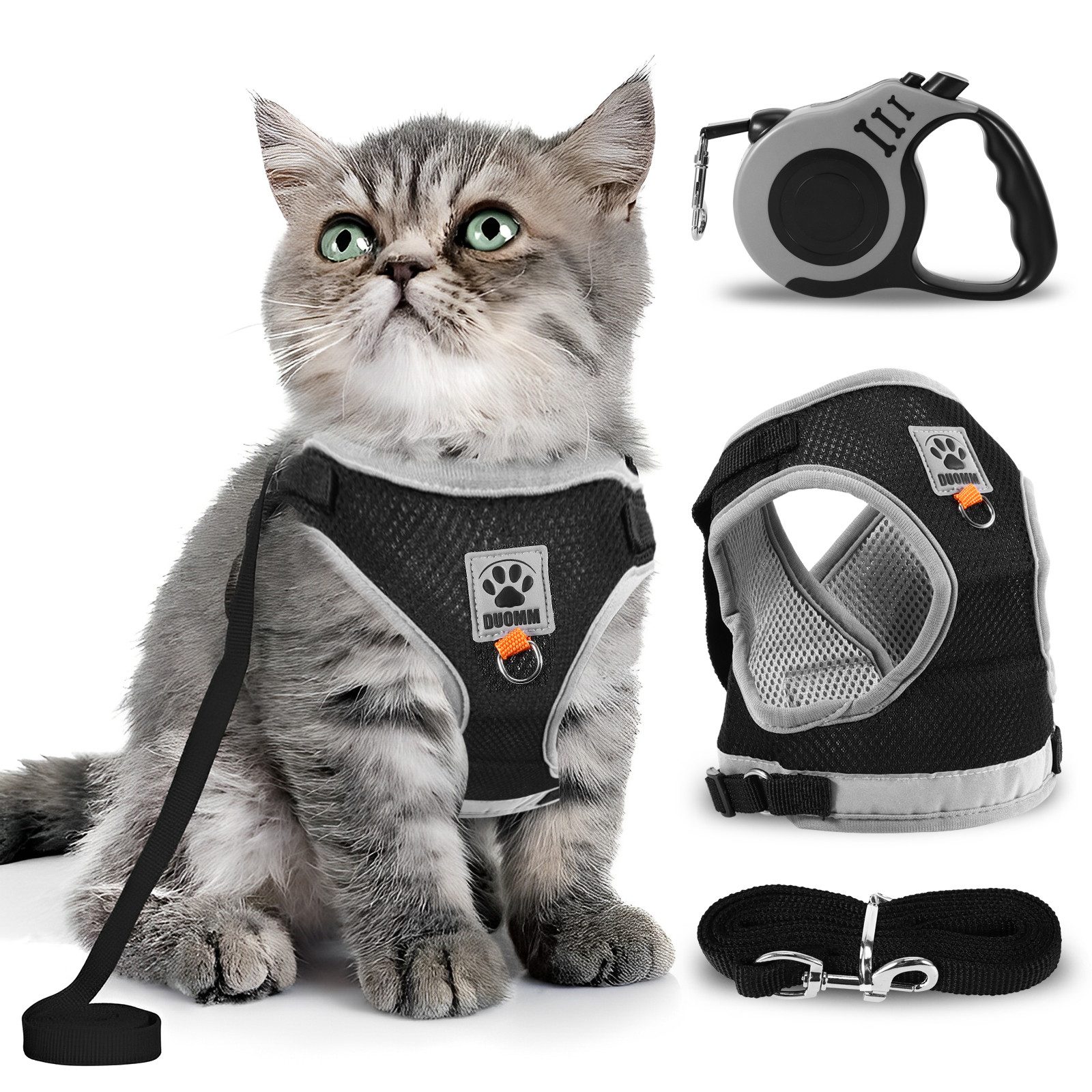 BlingBin Katzen-Geschirr Katzengeschirr mit Leine Verstellbar Ausbruchsiche günstig online kaufen