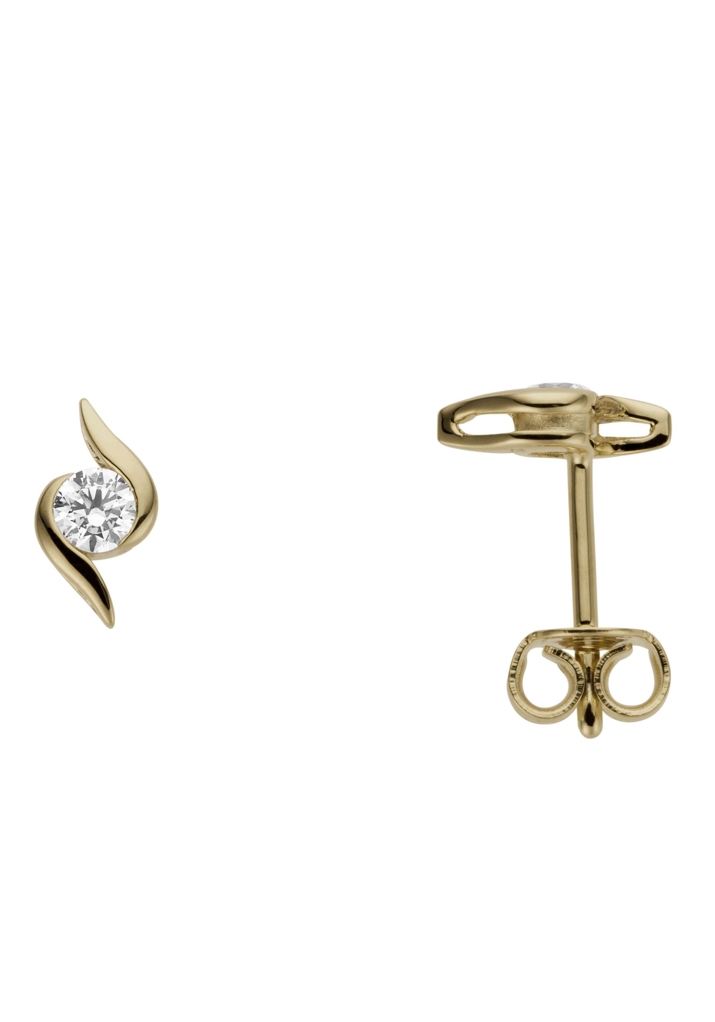 Paar Ohrstecker Schmuck Geschenk Gold 333 Ohrschmuck Solitär