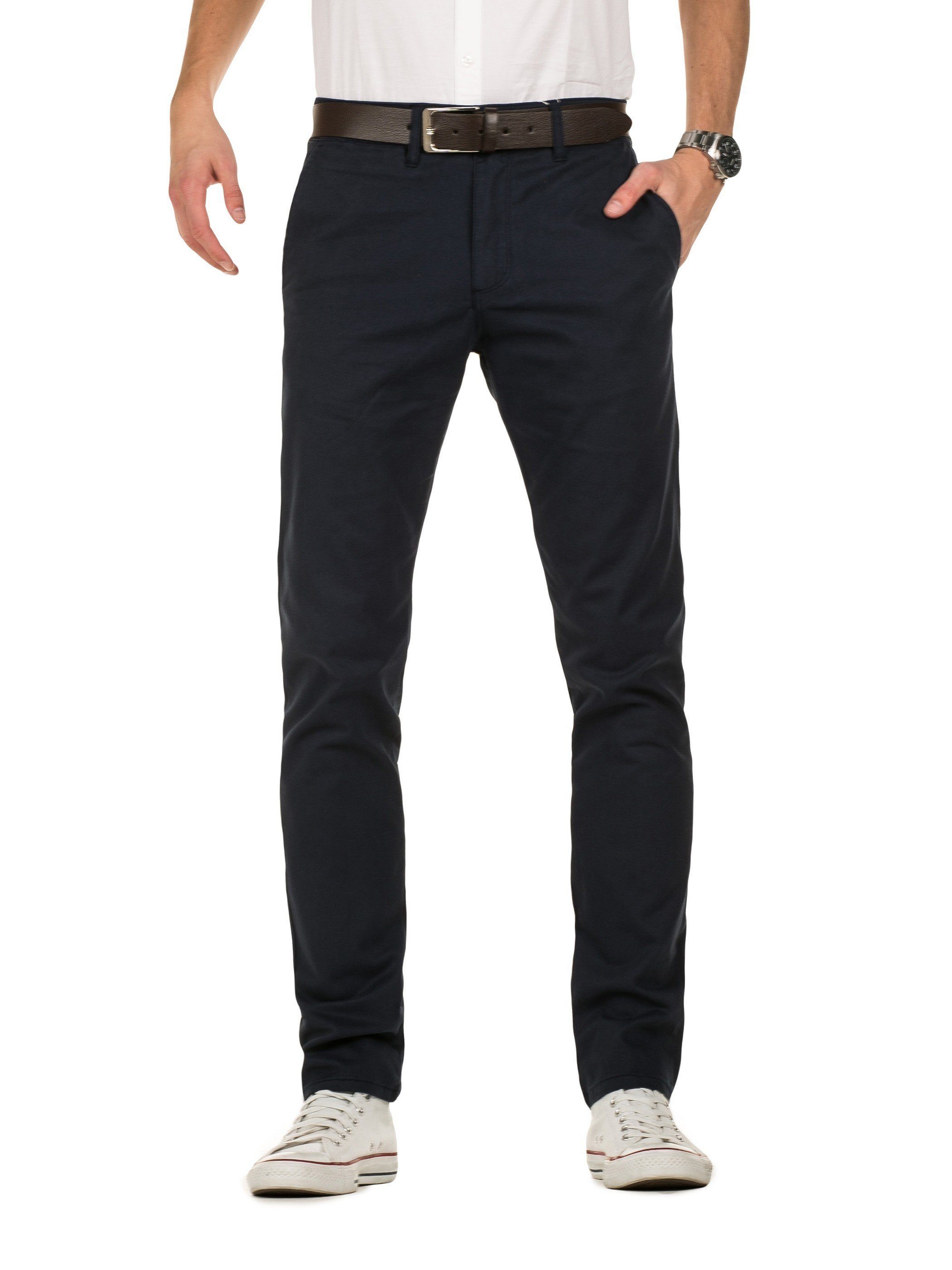 Chinohose Kyle Chino-Hose mit Gürtel
