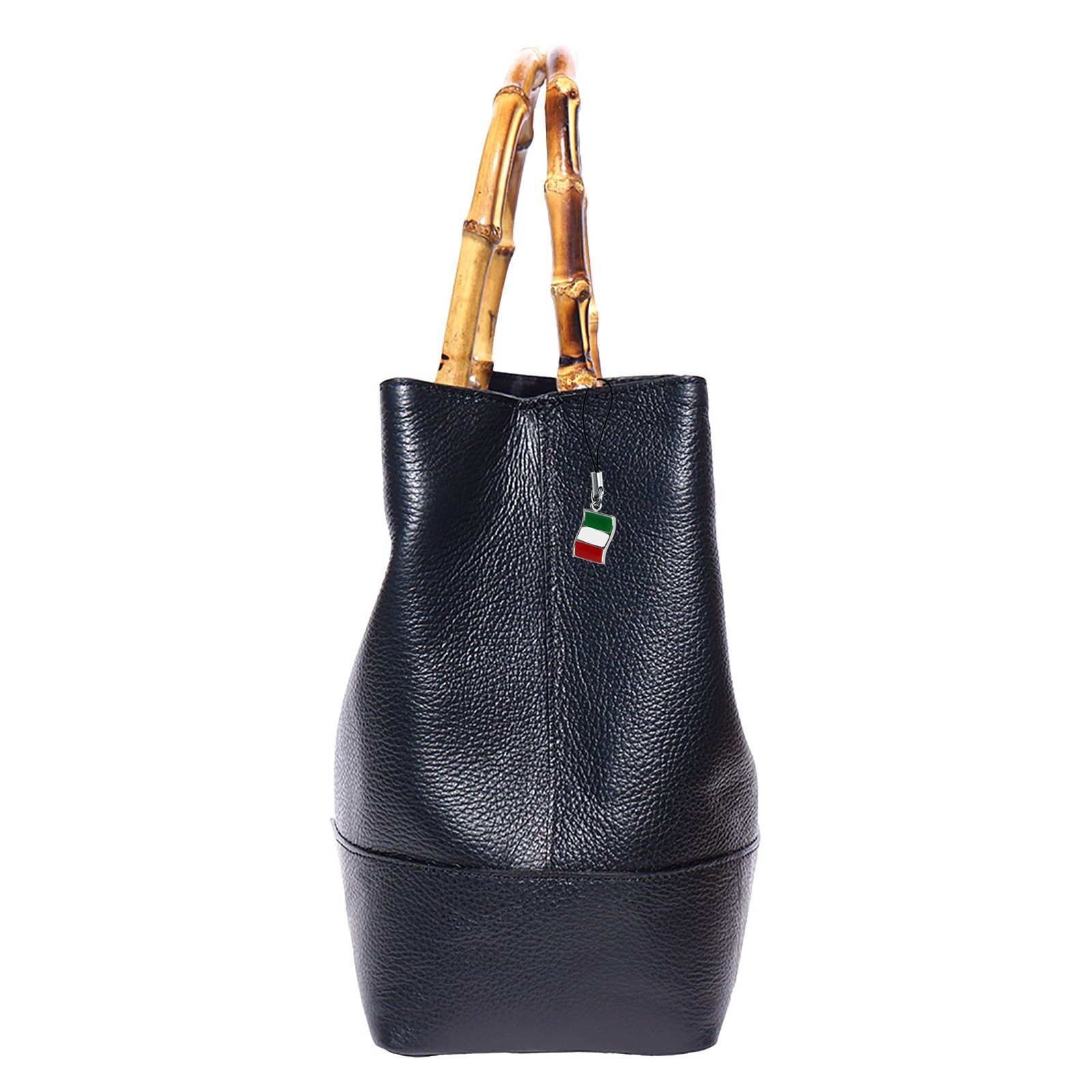 FLORENCE Umhängetasche Florence Echtleder Damen Umhängetasche (Henkeltasche), Damen Leder Henkeltasche, Umhängetasche, schwarz, braun ca. 36cm