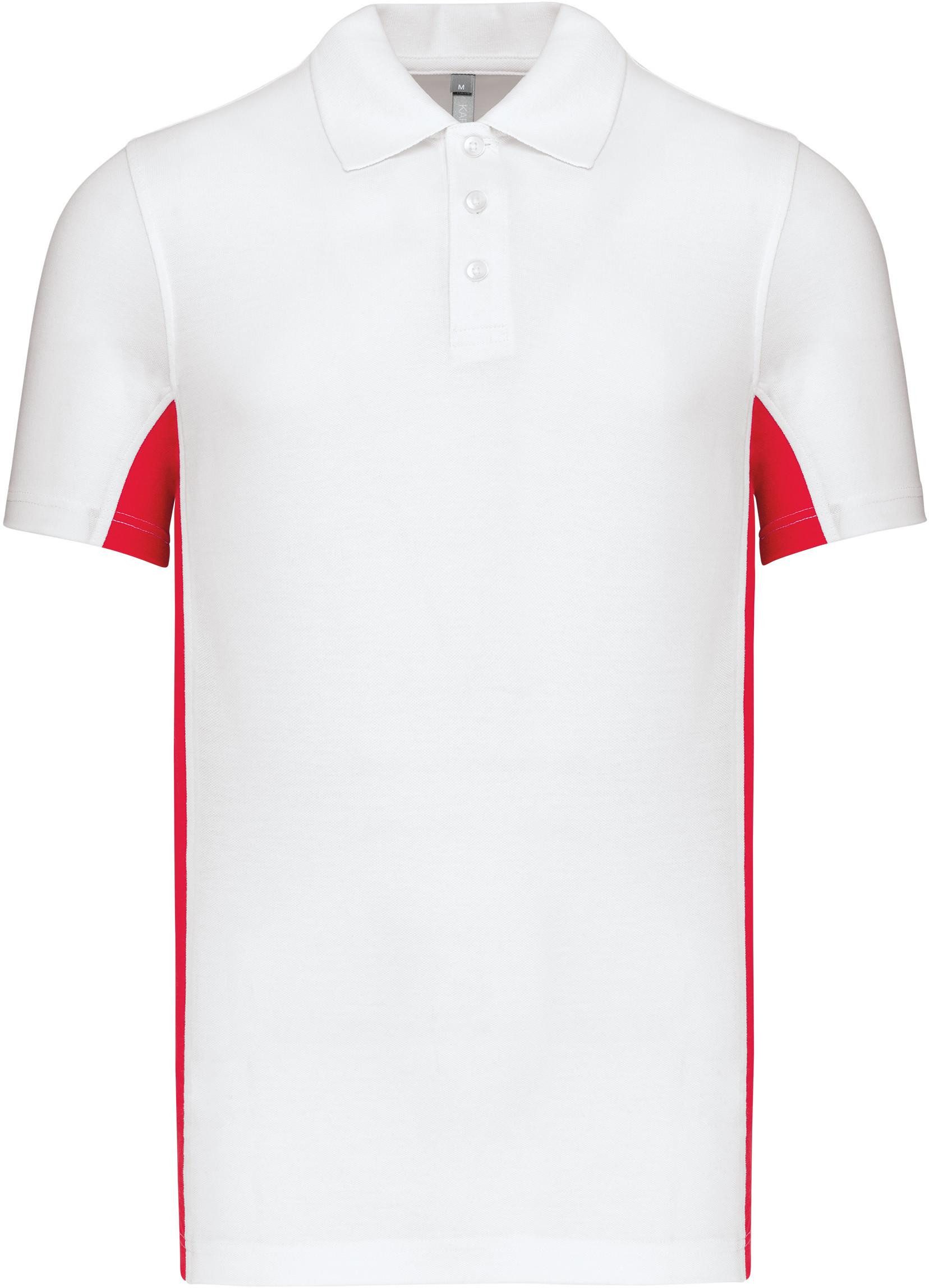 Poloshirt Zweifarbiges Kurzarm-Polohemd für Herren. Aus Baumwollpiqué