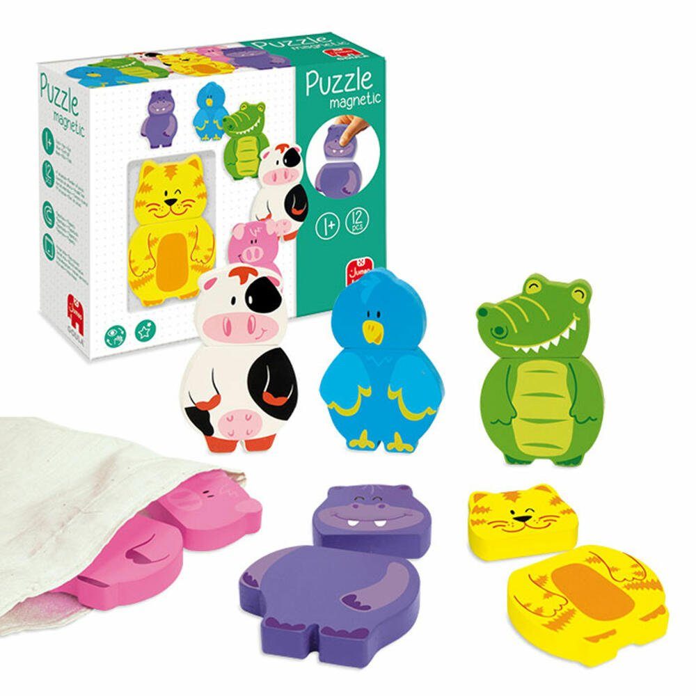 Goula Puzzle Magnetisch Tiere, 12 Puzzleteile