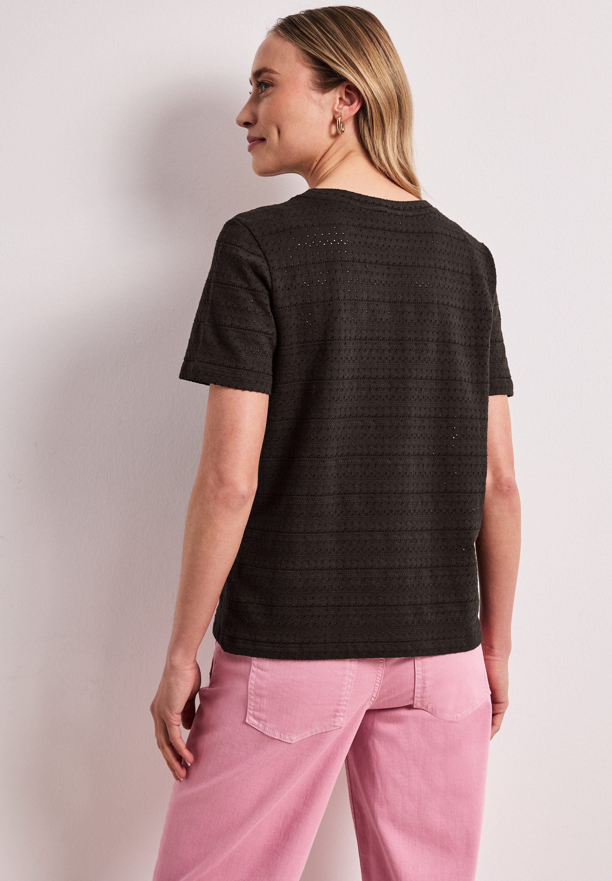 STREET ONE T-Shirt aus Baumwolle mit Stretchante