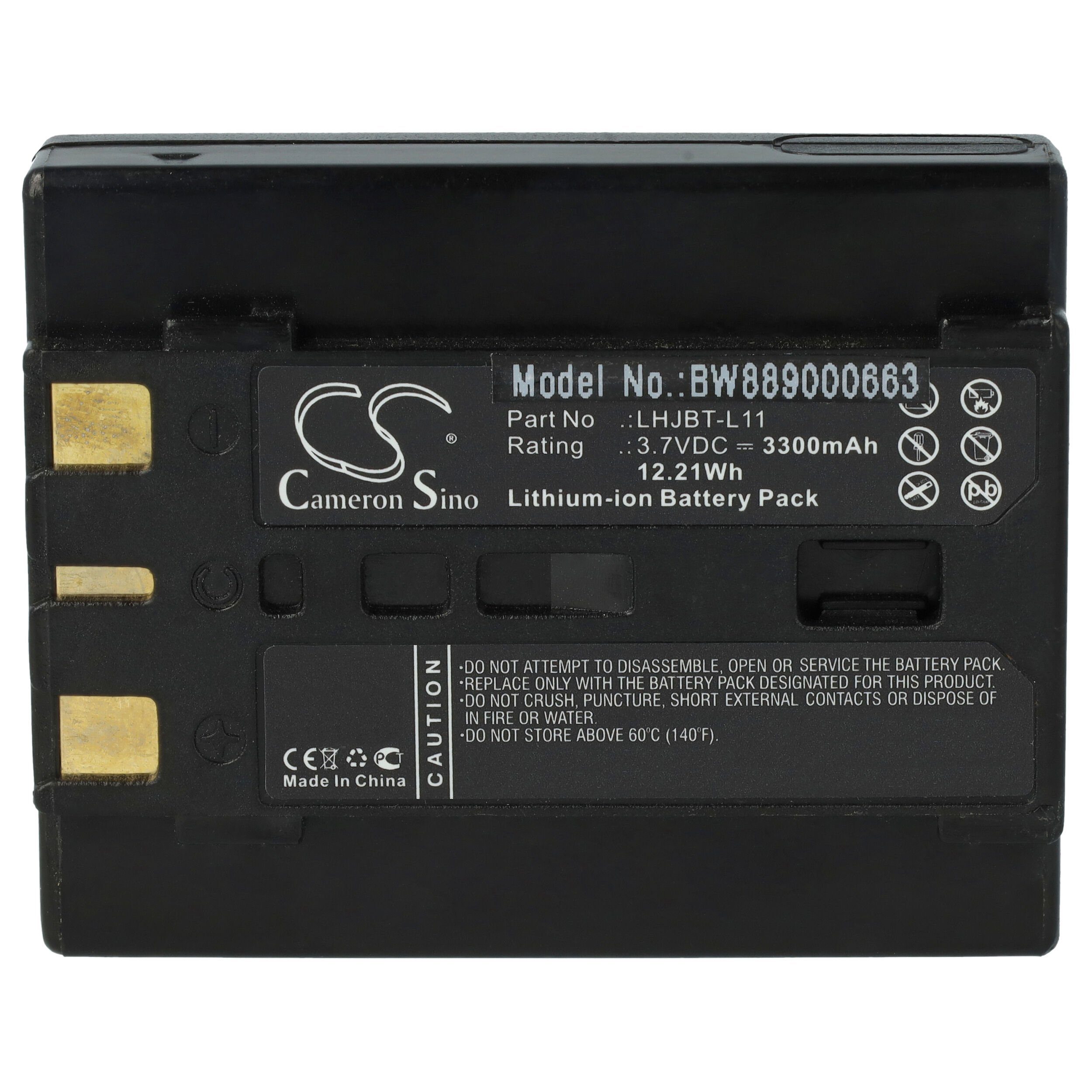 vhbw kompatibel mit Sharp VL-H910E, VL-H900D, VL-HSW50U Akku Li-Ion 3300 mAh (3,7 V)