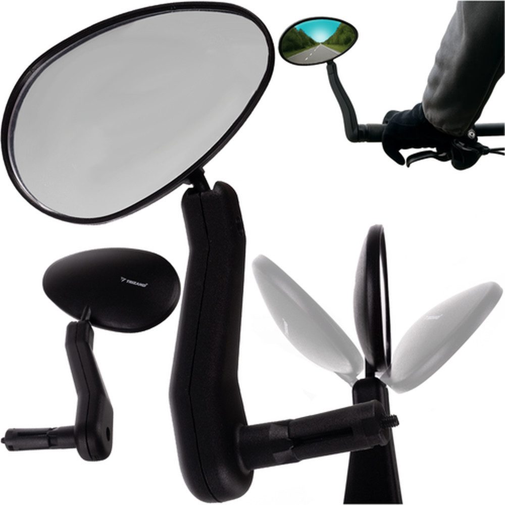 Trizand Fahrradspiegel Linker Fahrradspiegel Universell (Spar-Set, 1-St., verstellbar), Spiegel lässt sich drehen und neigen